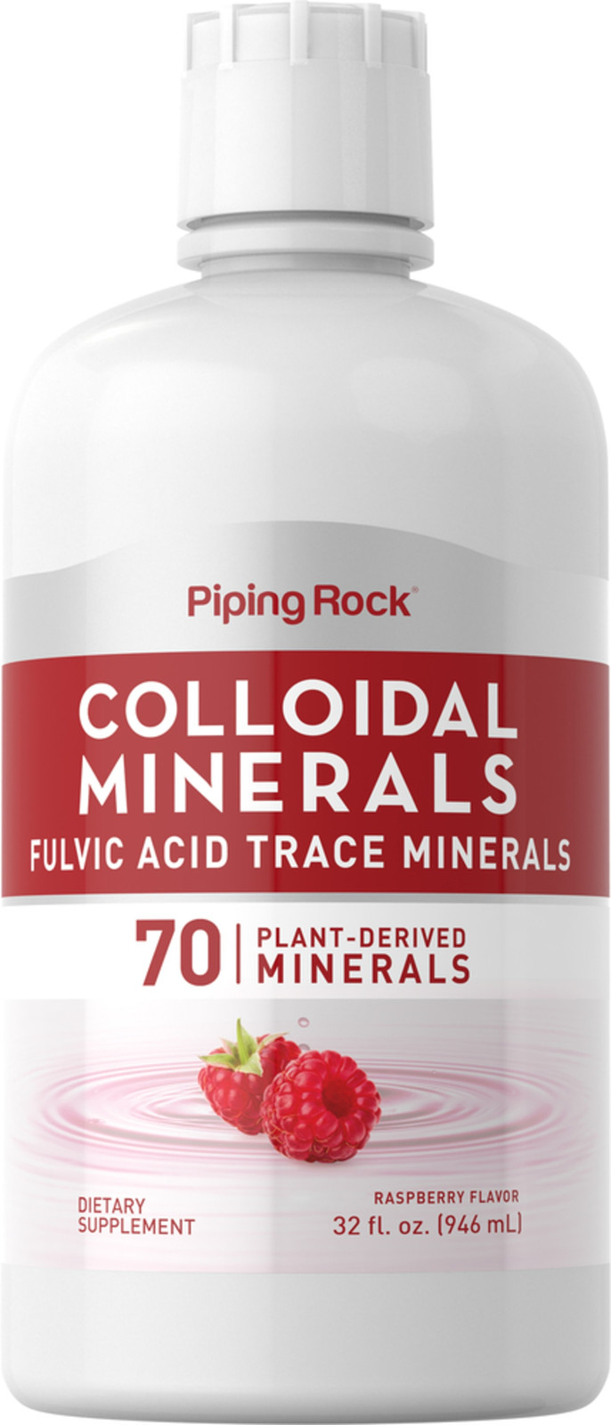 Colloidal Minerals Liquid 32 fl oz | Fulvic Acid Trace Minerals | by Piping Rock