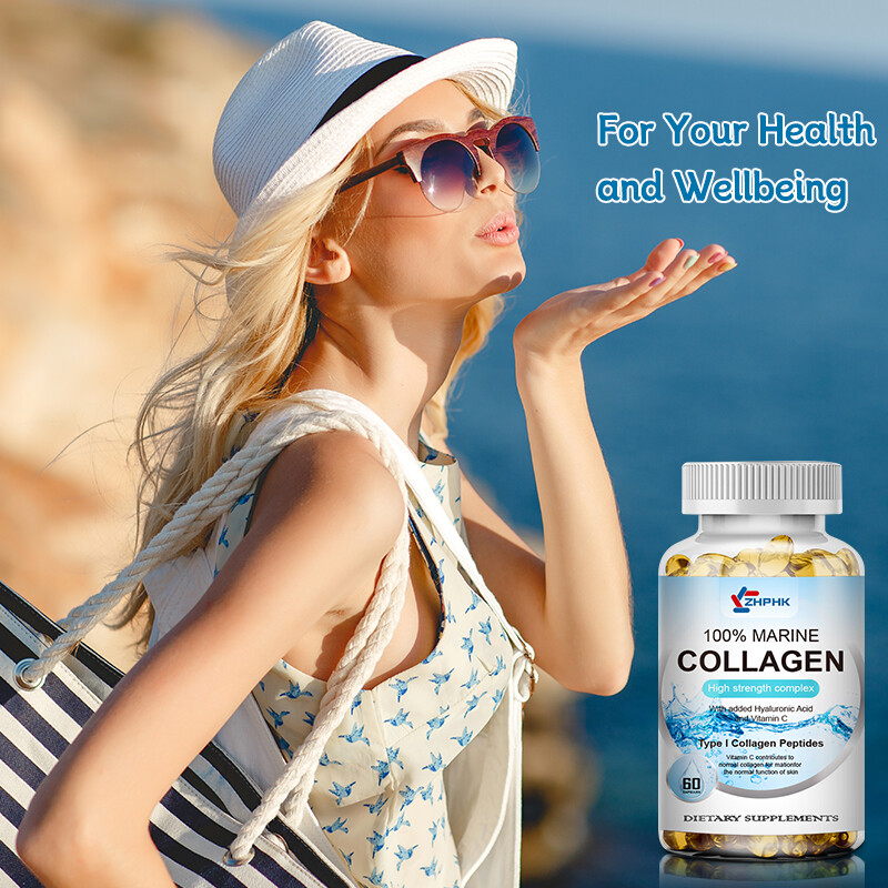 Marine Collagen Type I Collagen Peptides Pills 1300mg Hydrolyzed Collagen Pills