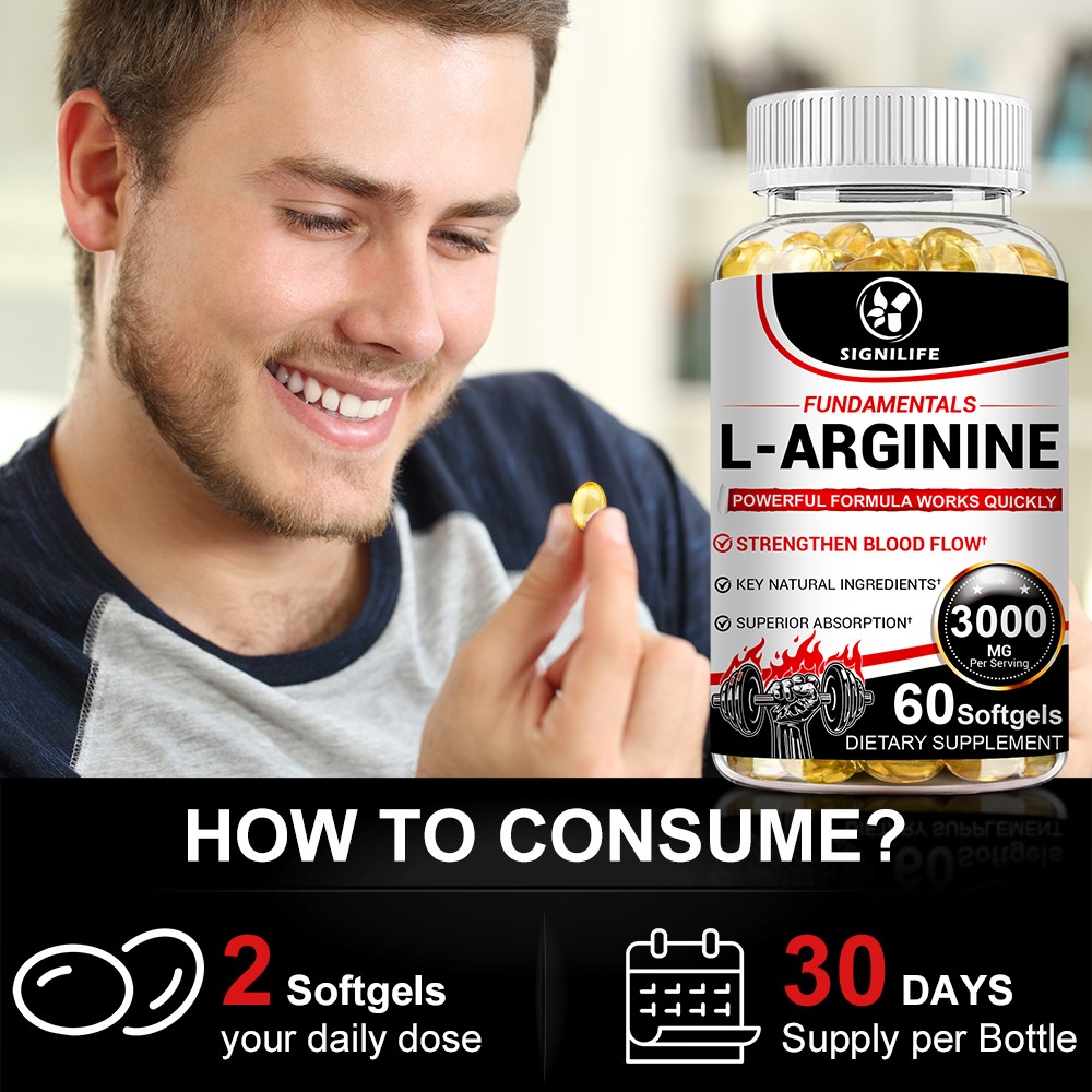 Nitric Oxide Booster L-Arginine, L-Citrulline 3000mg 60 Caps HIGHEST POTENCY-