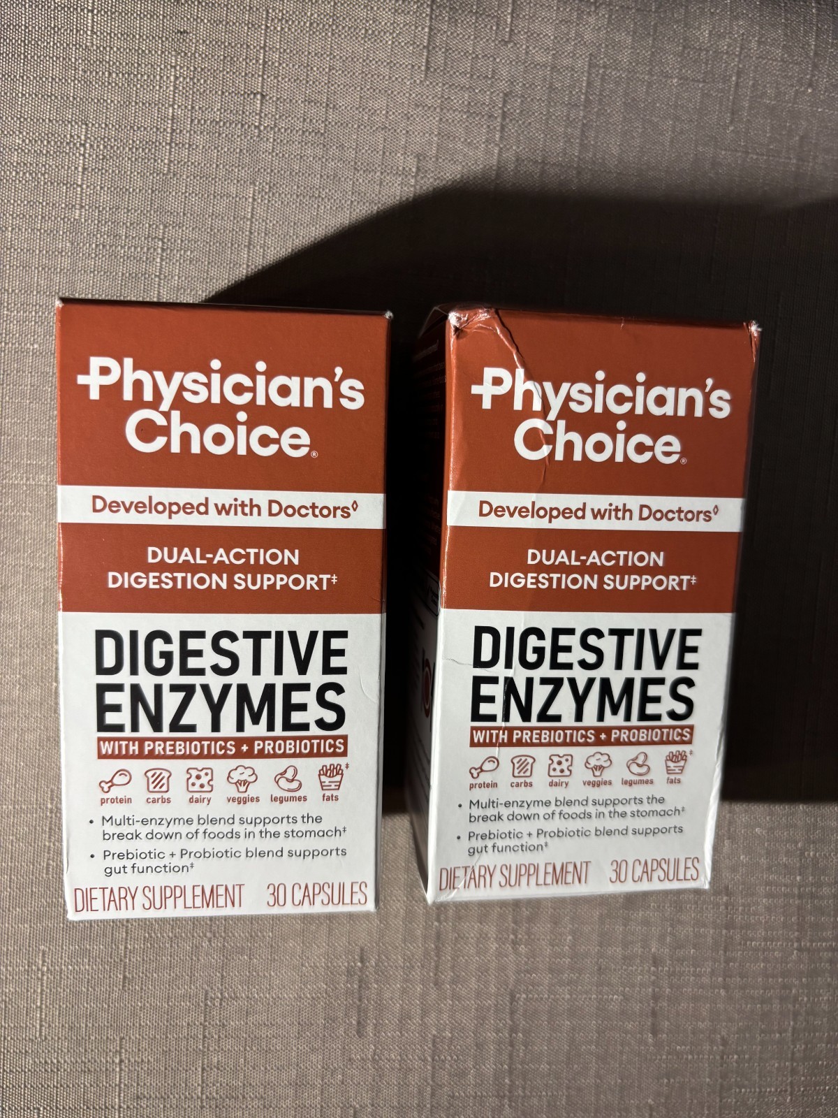 2 Pack of Physician’s CHOICE Digestive Enzymes – Multi-Enzyme & Probiotics 30 CT