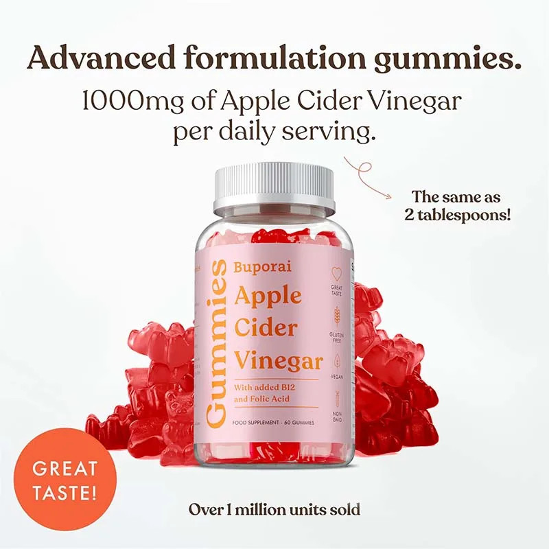 Apple Cider Vinegar 120pcs,Detoxification,Constipation Relief, Weight Management