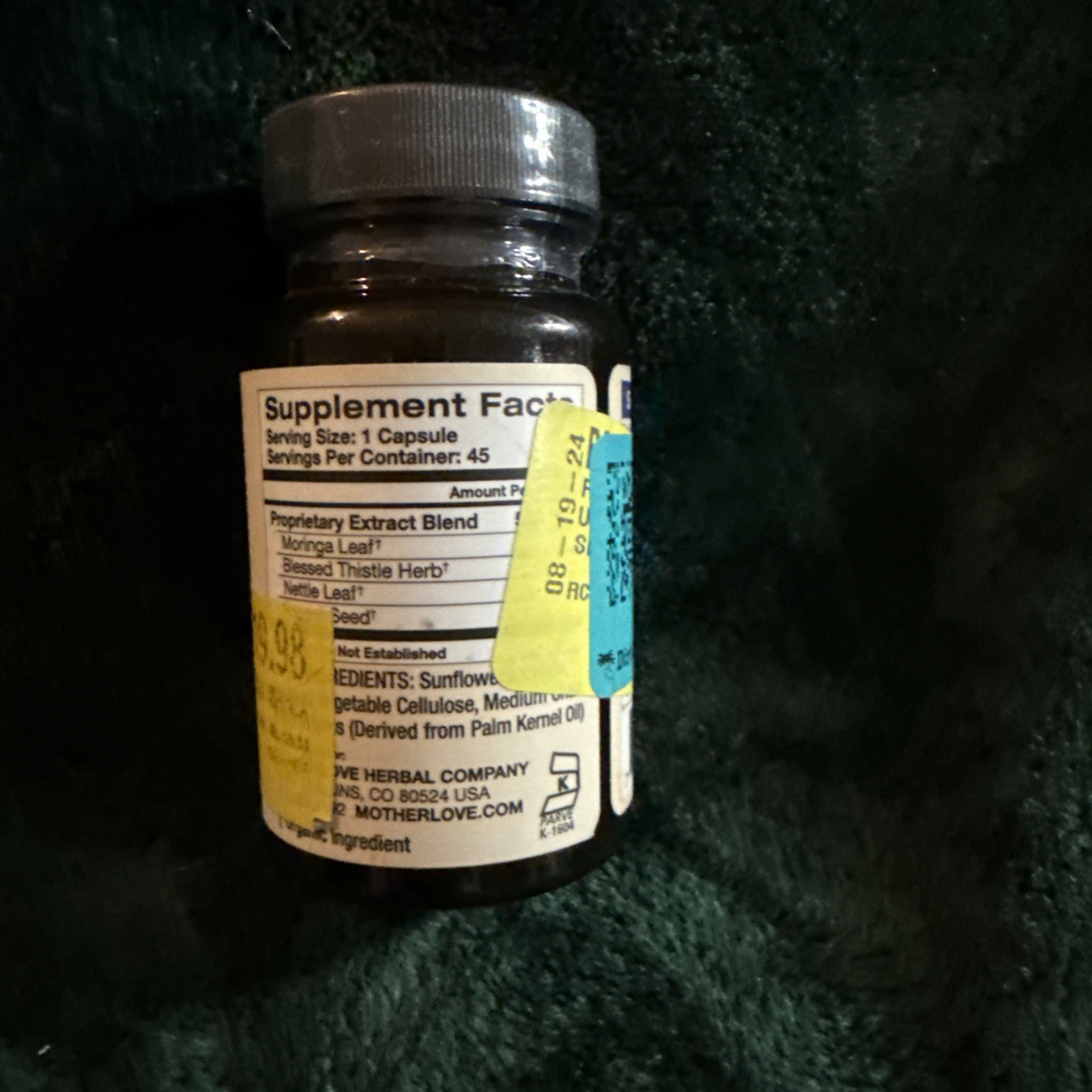 MotherLove More Milk Moringa Lactation 45 caps Breastfeeding. Exp. 07/27