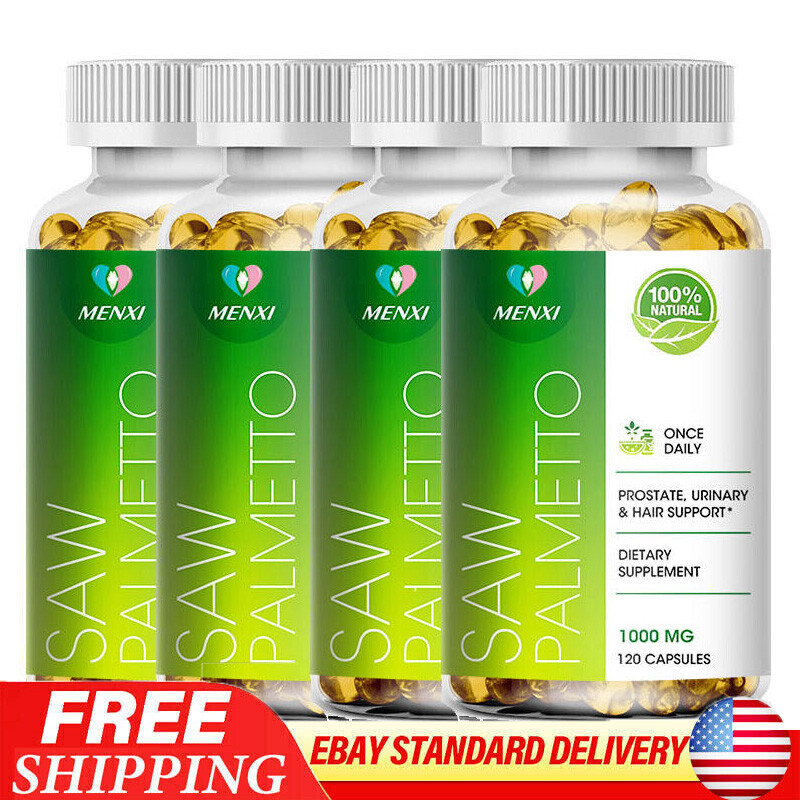 1-4×120pc Saw Palmetto 1000mg-Premium Prostate Health Support Supplement for Men