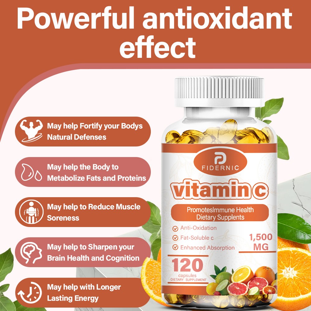 Vitamin C 1500mg 120ct – Immune System Dietary Supplement Antioxidant