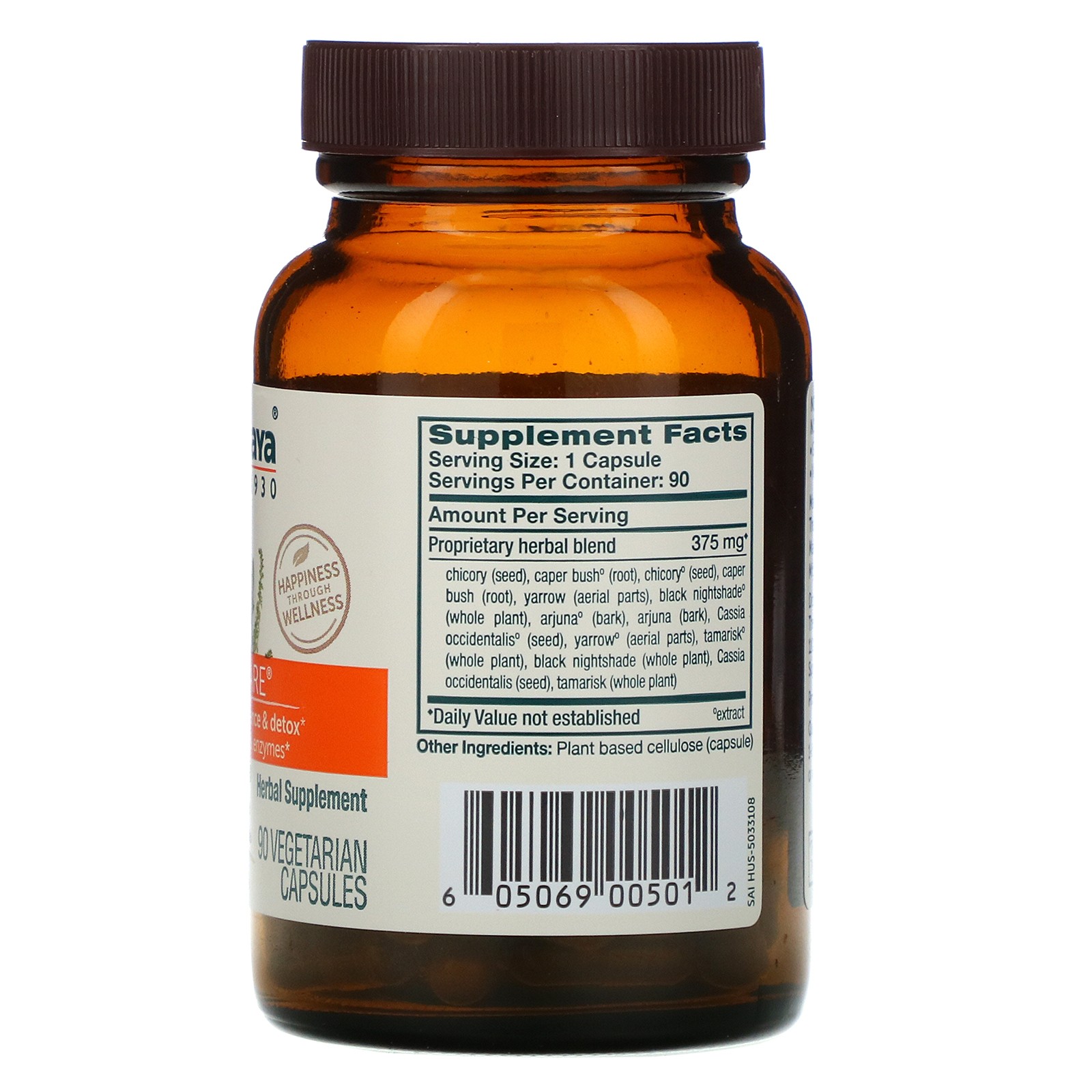 Himalaya LiverCare 90 Vegetarian Capsules Dairy-Free, Gluten-Free, GMP Quality