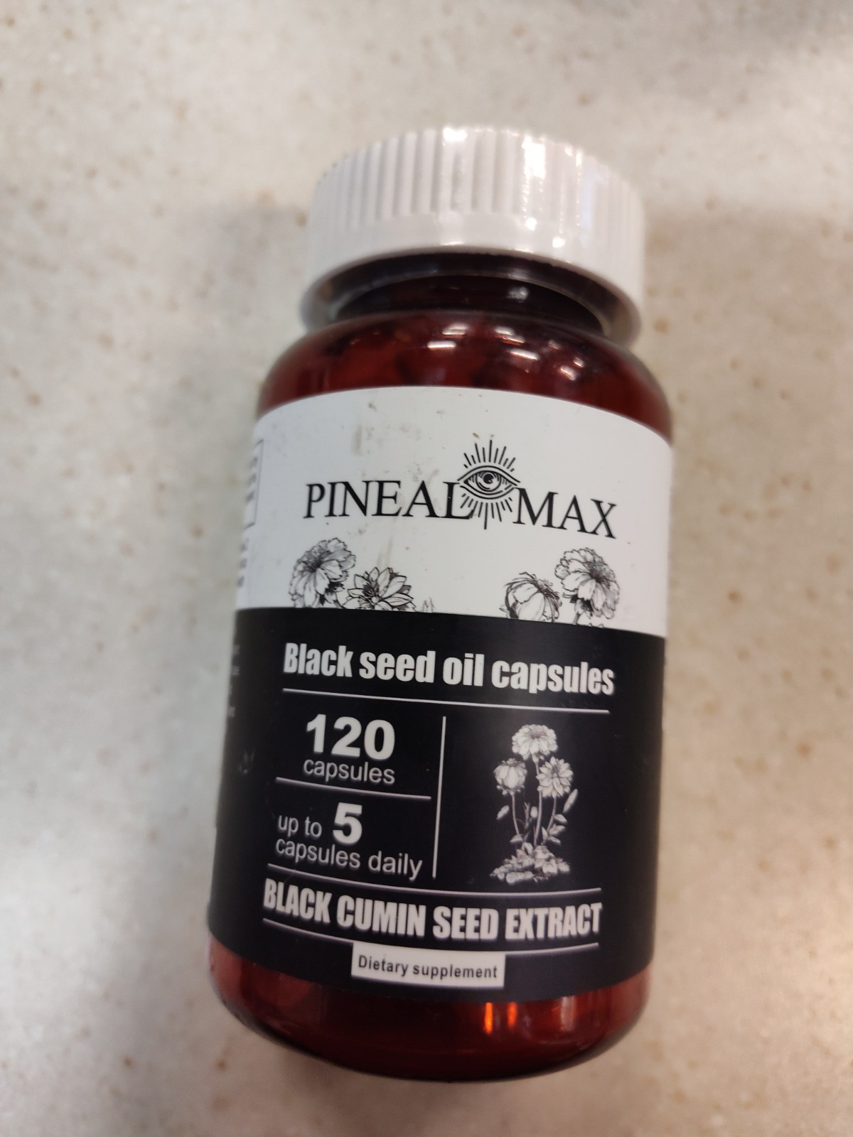Pineal Max- Black Seed Oil Capsules- Cumin Seed Extract-120pc