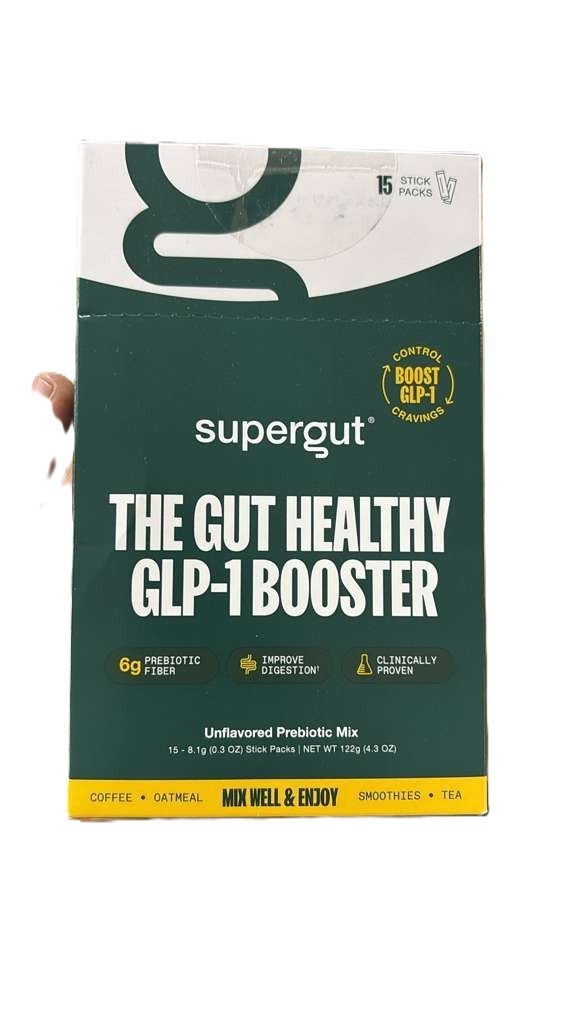 Supergut Gut Health Fiber Supplement Powder Sticks 15 Servings Digestive Support