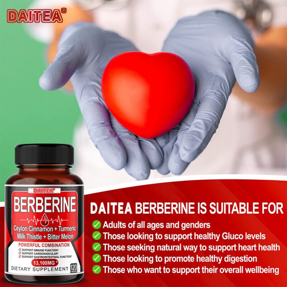 BERBERINE Support Gastrointestinal and Healthy Cholesterol Level Immune Booster