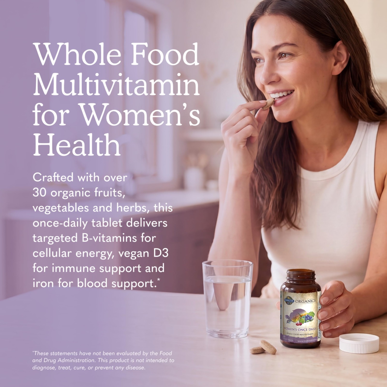 Garden of Life Organics Multivitamin for Women – 60 Count (Pack 1), N/a