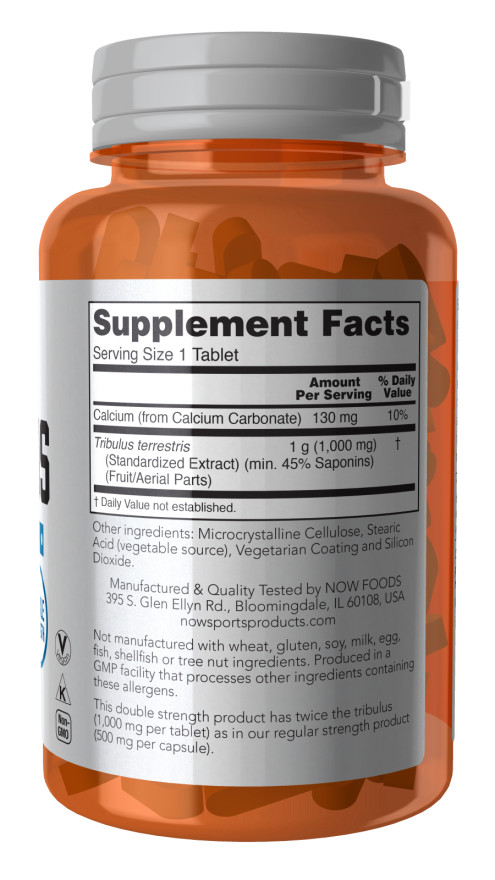Now Foods Tribulus 1000 mg 90 Tabs Endocrine Support 06/2027 EXP
