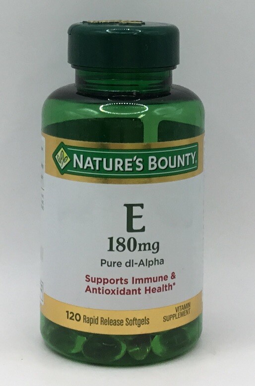 Natures Bounty Vitamin E 180mg Immune Health 120 CT Exp. 08/2026