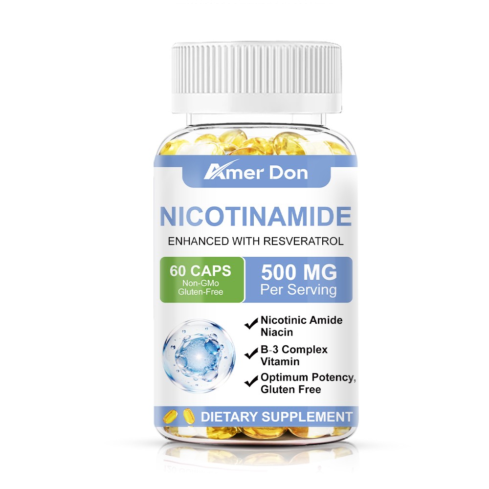 Nicotinamide 500mg | 60/120 Capsules | Non-GMO, Gluten Free | by Amer Don