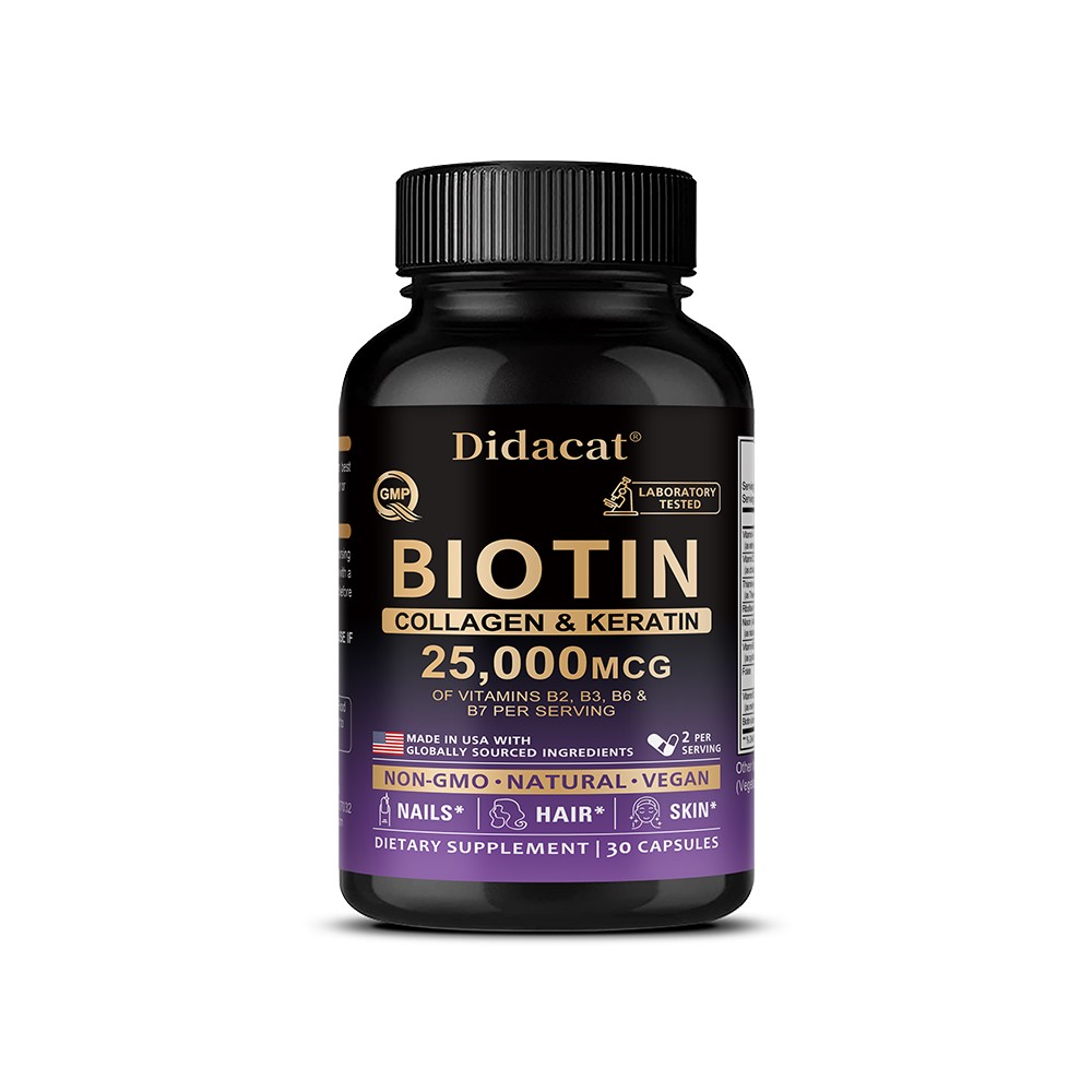 Biotin Collagen & Keratin-Hair Growth,Skin Health,Strong Nails 30/60/120Capsules