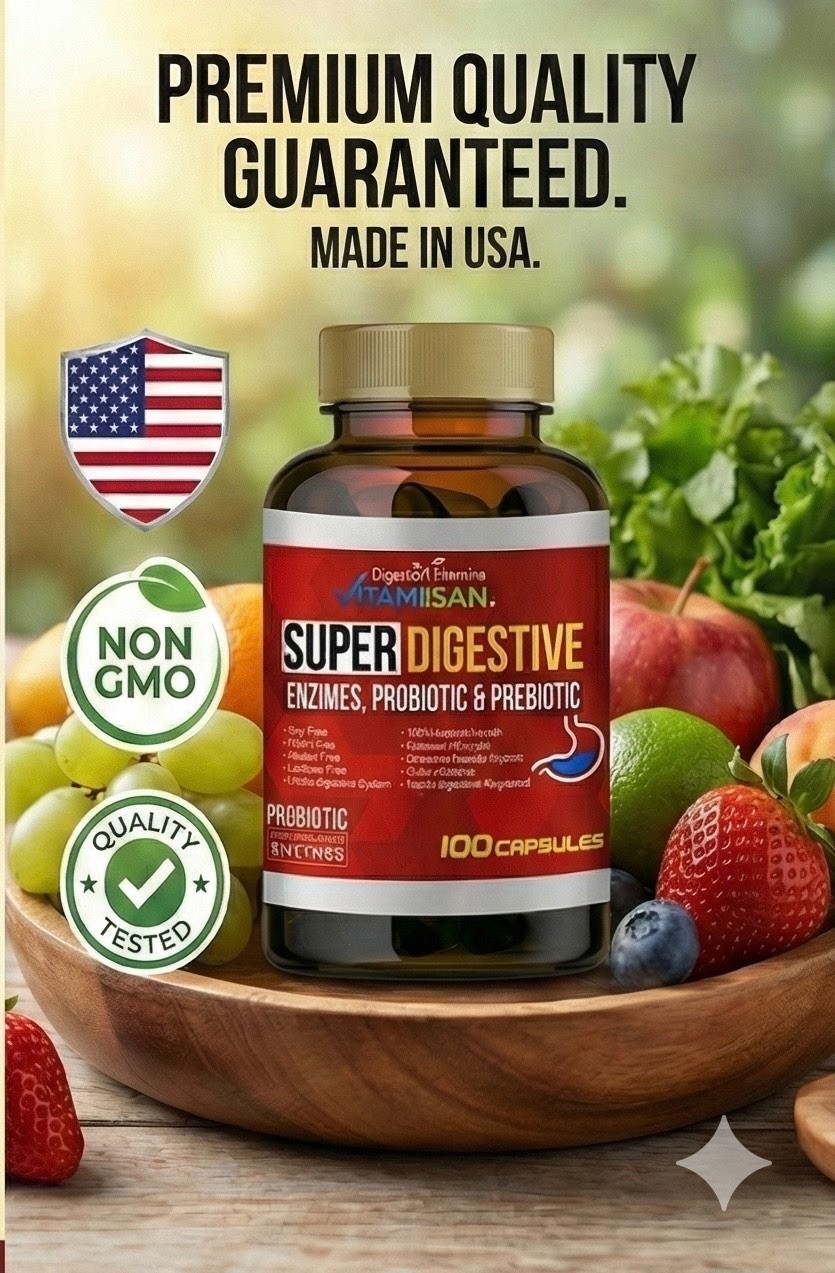 Daily Digestive Enzymes with Prebiotics Probiotics 100 capsules