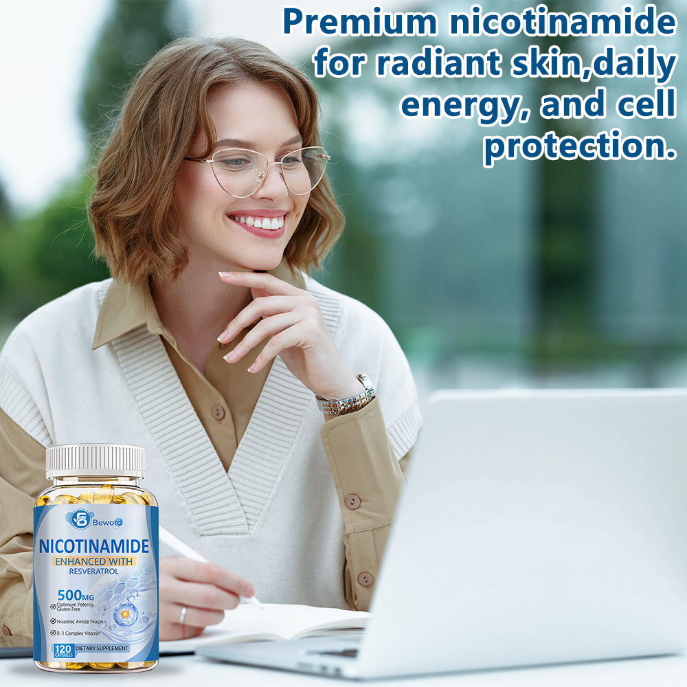 NAD Supplement for Anti-Aging,Energy,Focus / Nicotinamide Resveratrol 120 Caps