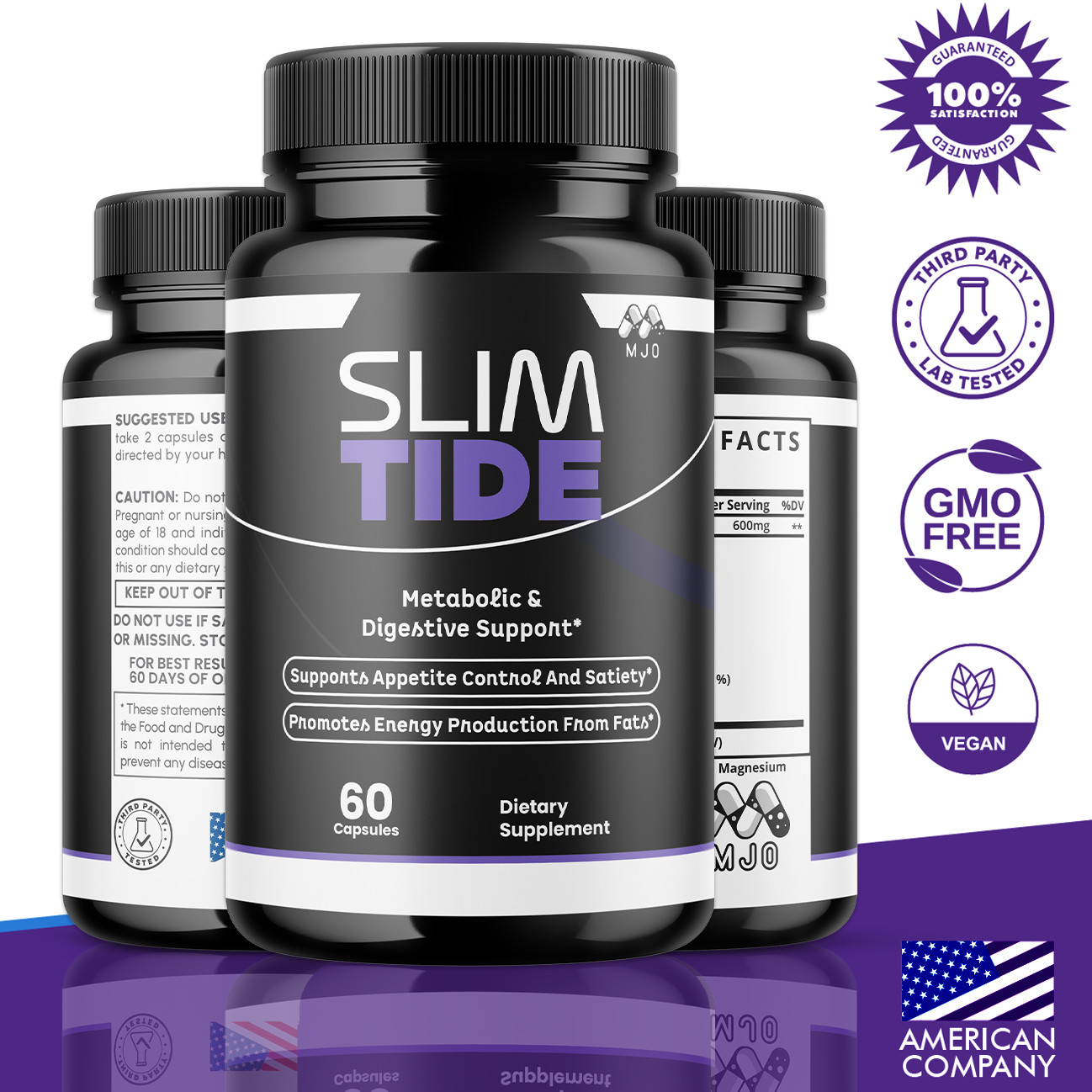 (1 Pack) Slimtide Advanced Weight Management Health Formula Slim Tide 60 Caps