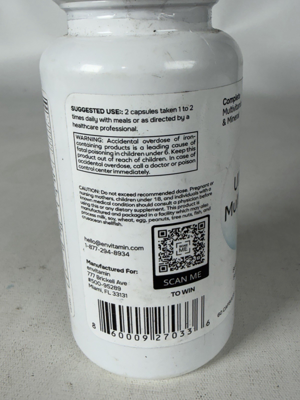 Ultimate Multivitamin Multimineral & Superfood w/ 42 Fruit and Veg. Exp:10/2028