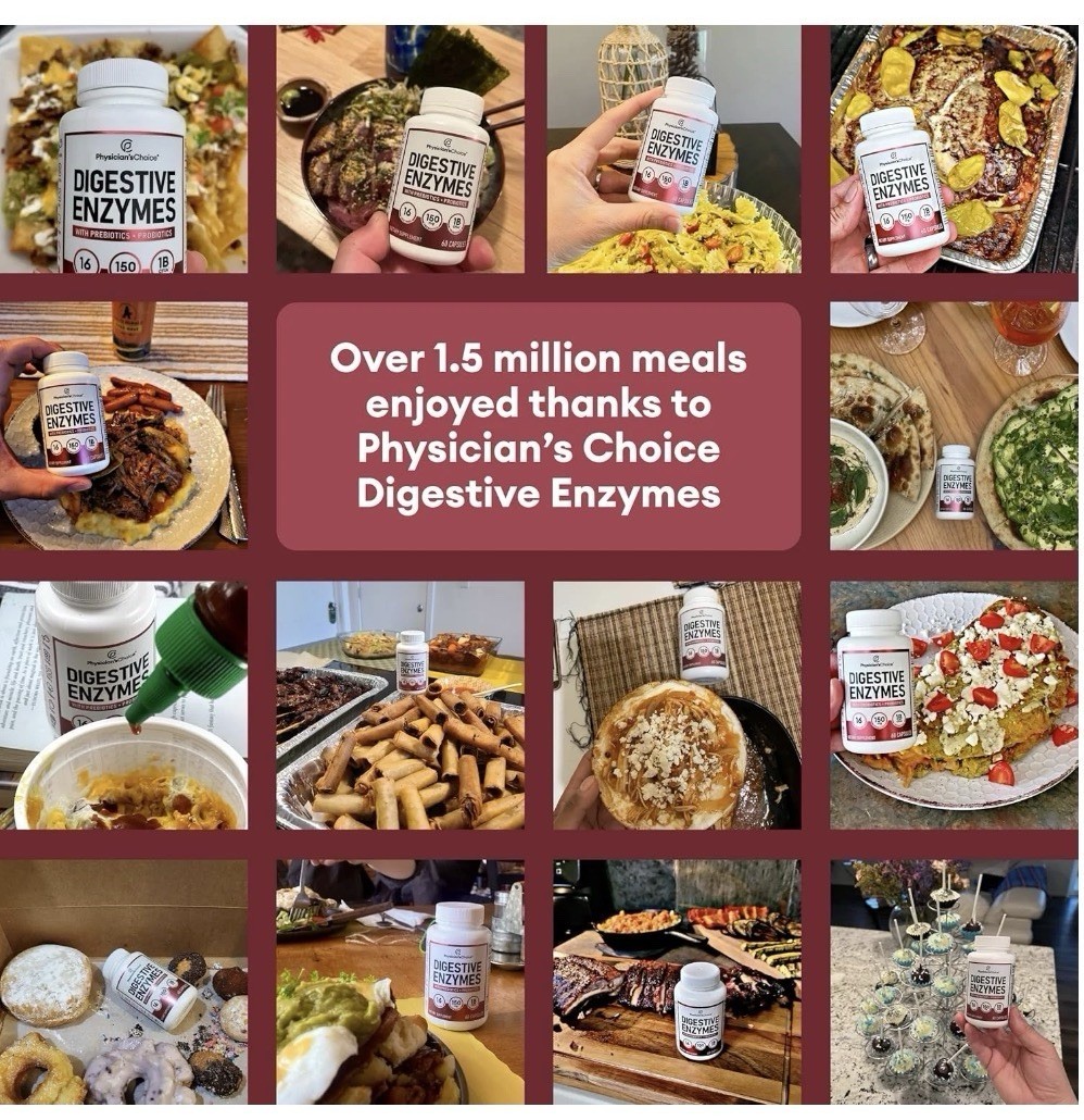 Physician’s Choice Digestive Enzymes, Digestive & Gut Health, Bloating & Meal..