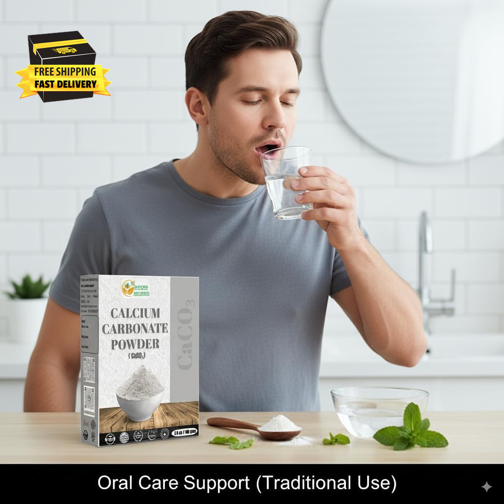Calcium Carbonate Powder Food Grade Calcium Supplement for Cooking and Baking, A
