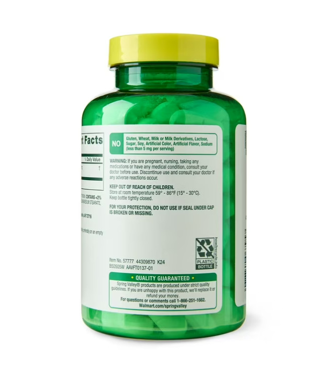Spring Valley L-Lysine 1000 mg Tablets, 100 Count – Supports Immune Health