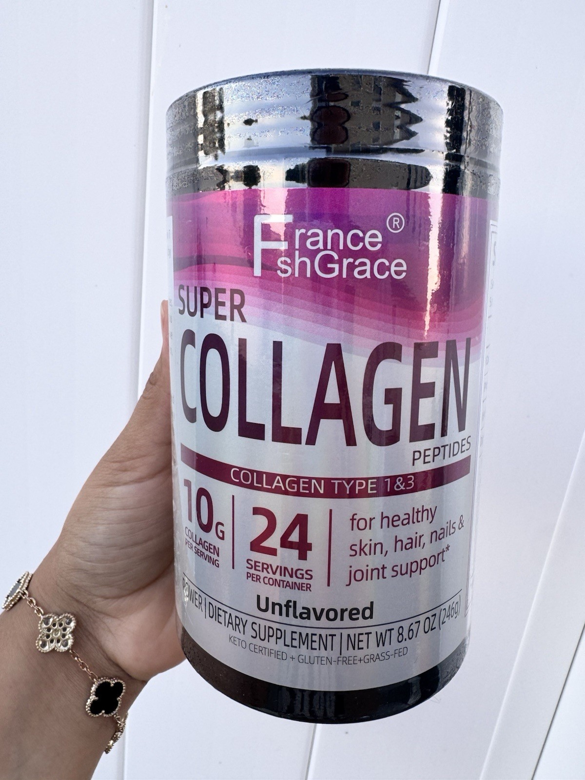 Super Collagen Peptides Type I & III Unflavored Grass Fed 246g✨💖