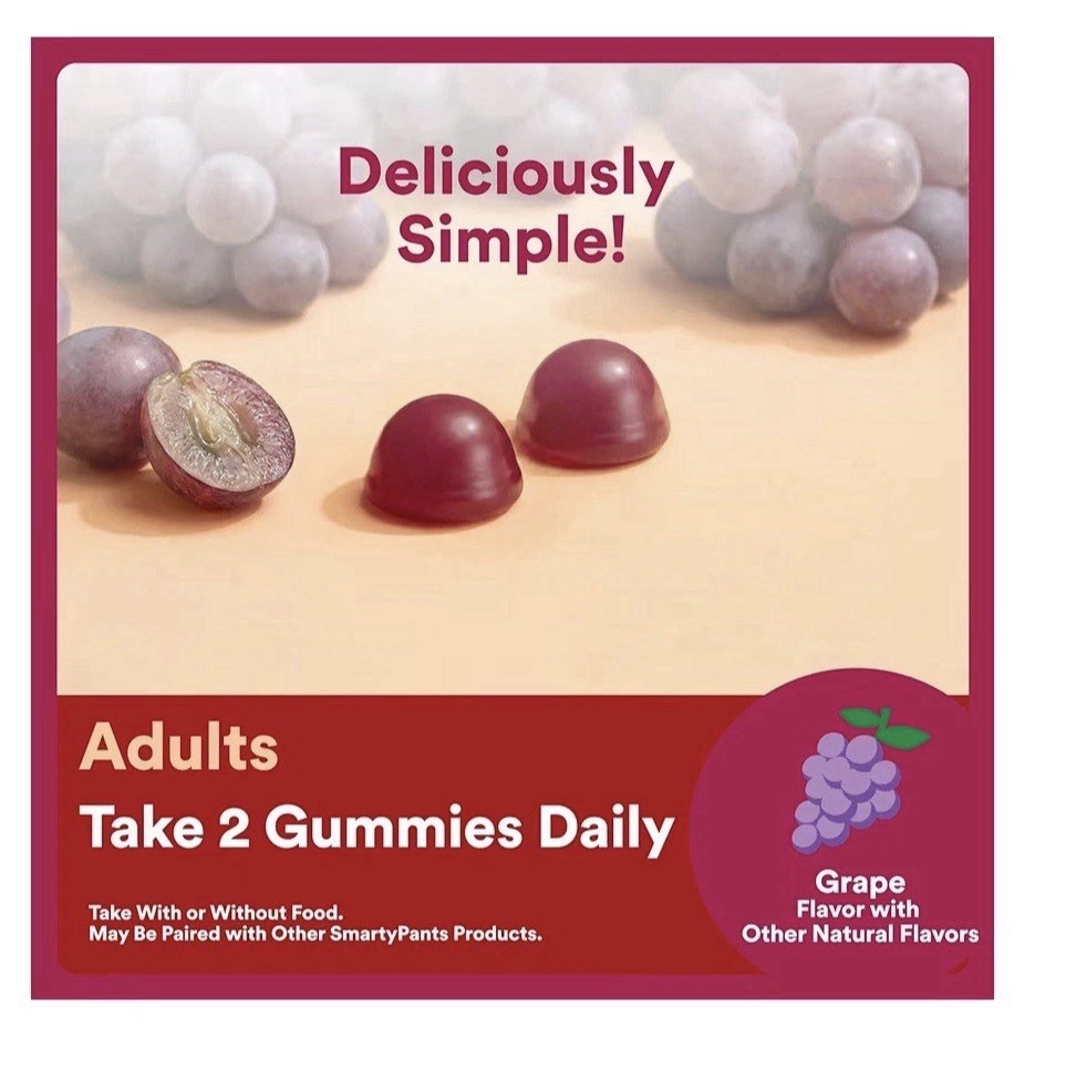 Delicious Grape Probiotic & Prebiotic Gummies – 6 Billion CFU Digestive Health!