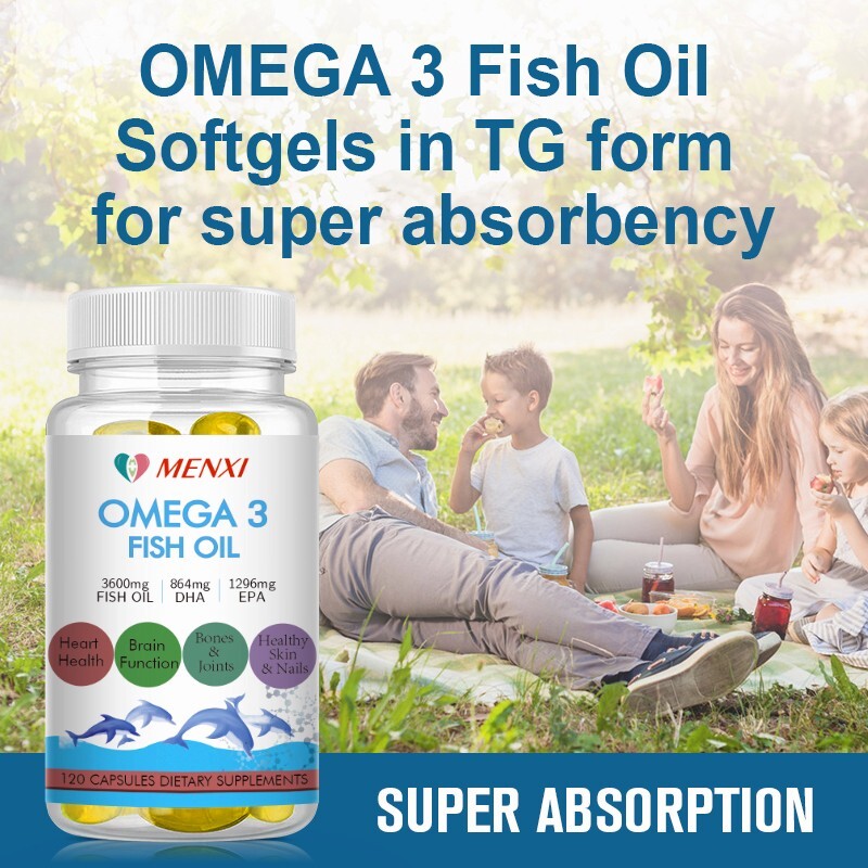 1/2/4x Omega 3 Fish Oil 3600mg Triple Strength EPA & DHA Heart & Brain Health US