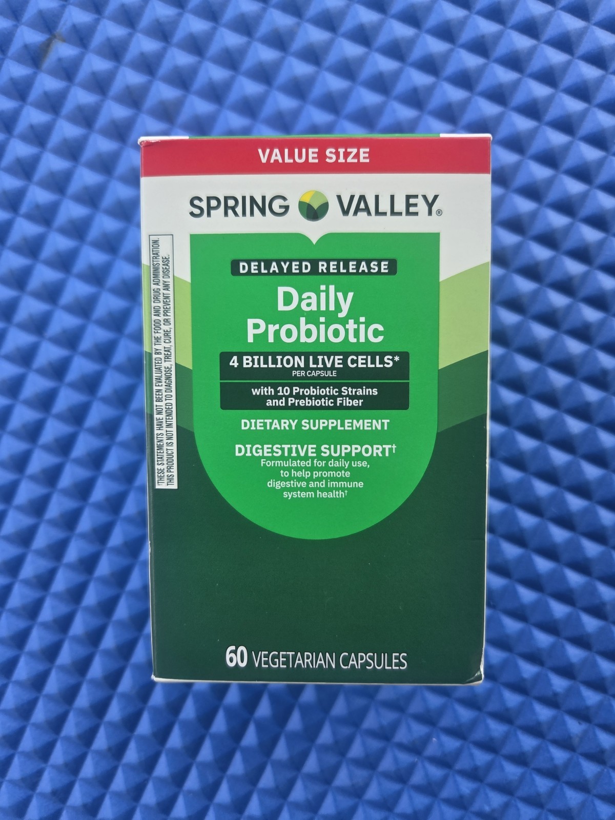 Spring Valley Daily Probiotic 60 CT Delayed Release Capsules Digestive Health