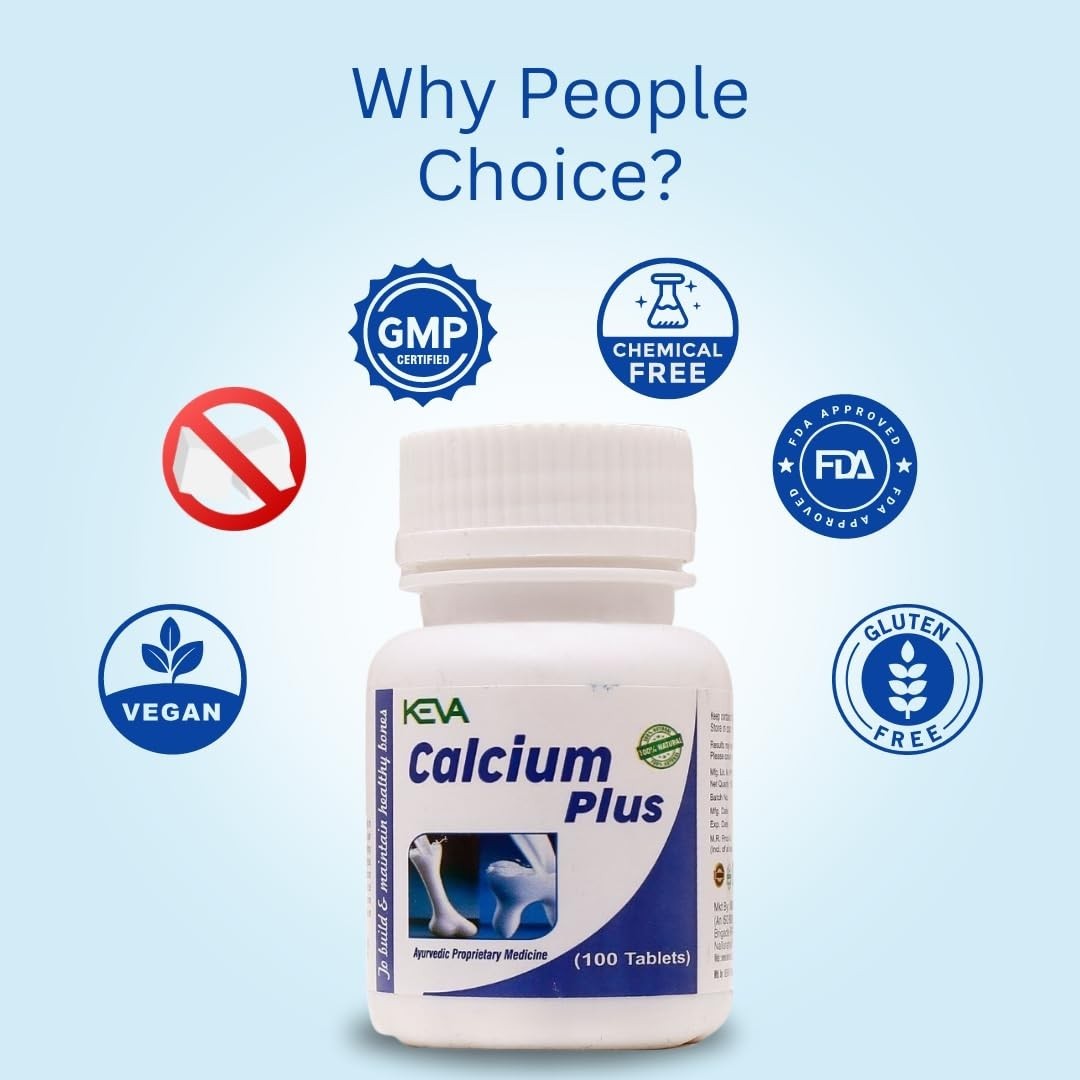 KE.VA Calcium Plus 100 Tablets Bone & Joint Support
