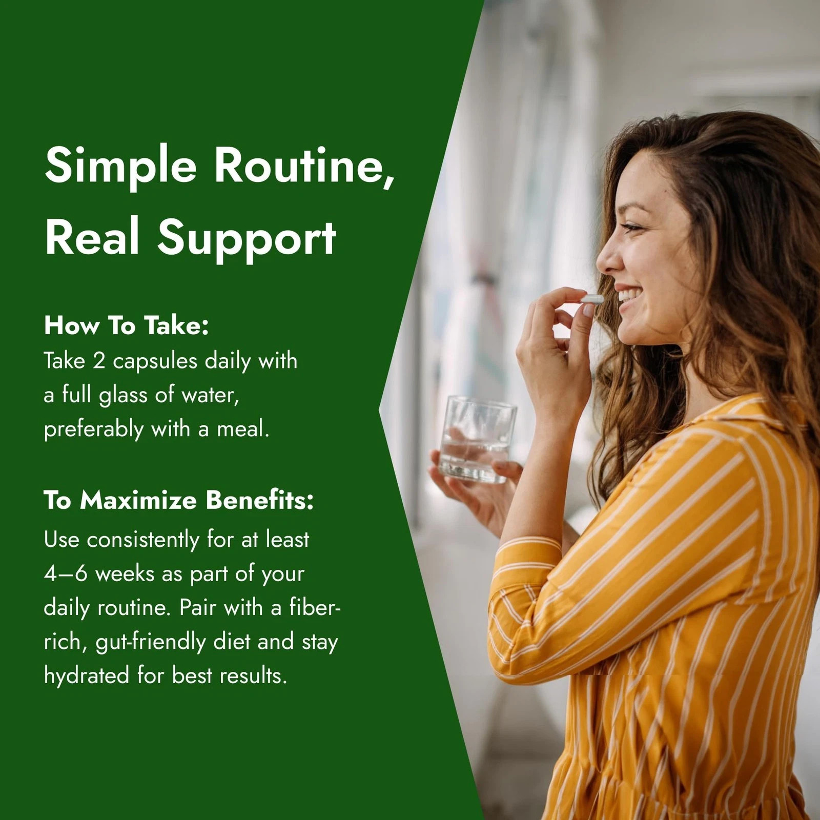 – ibs support – vitamin d, psyllium husk, fennel – 180 capsules – 3 month supply