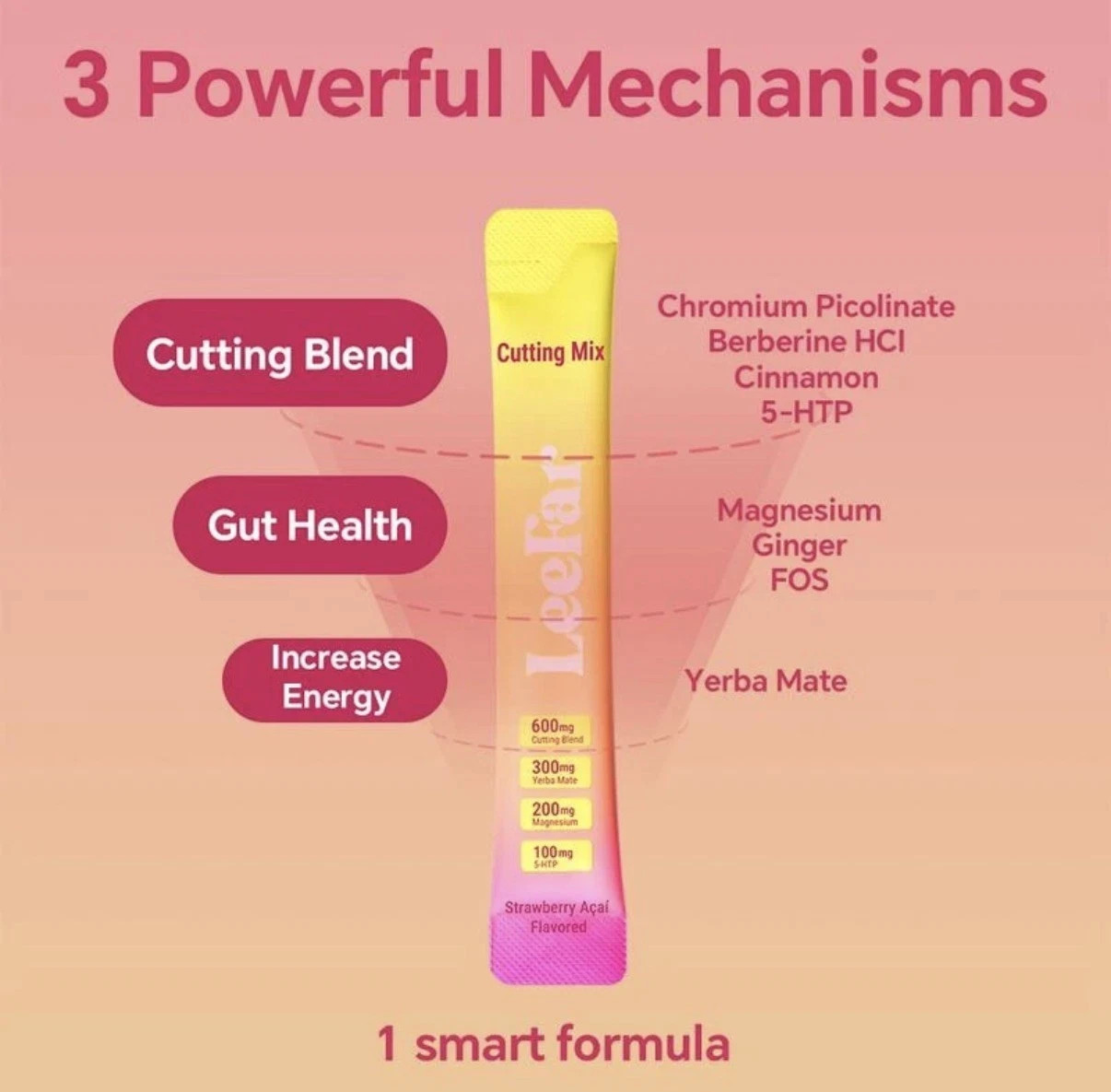 LeeFar Cutting Drink Mix – Berberine, Chromium, FOS, Yerba Mate
