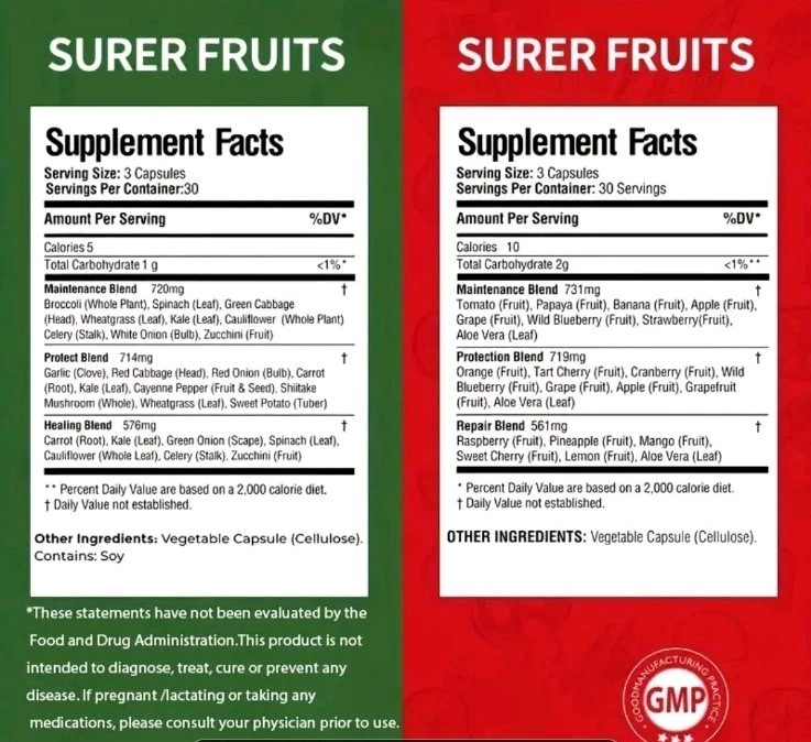 Fruits & Vegetables, Fruit & Veggies Whole Food Supplement, 540 Capsules Total