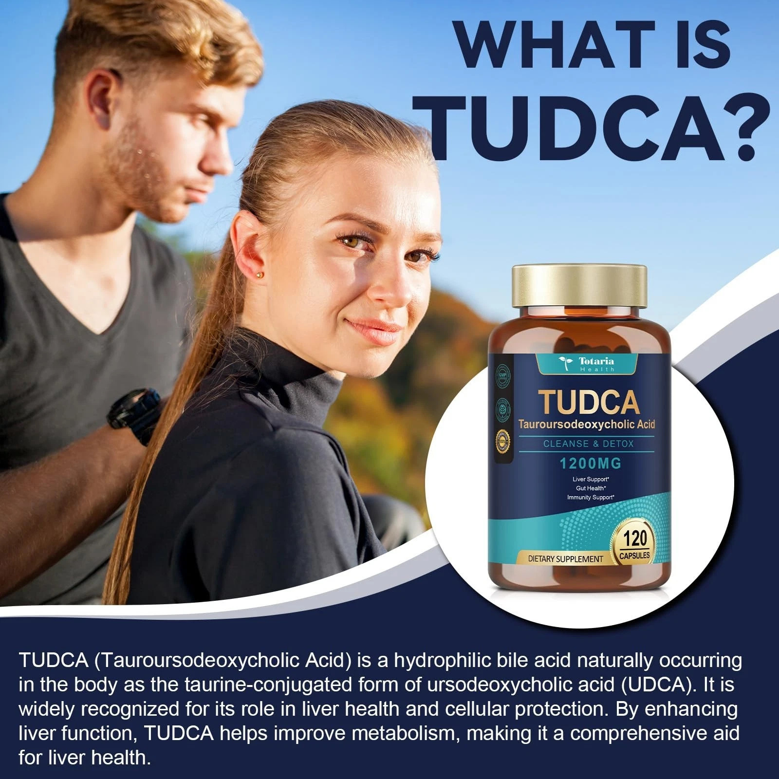 Totaria (2 Packs) TUDCA Bile Salts 1200mg (Tauroursodeoxycholic Acid), Ultra …