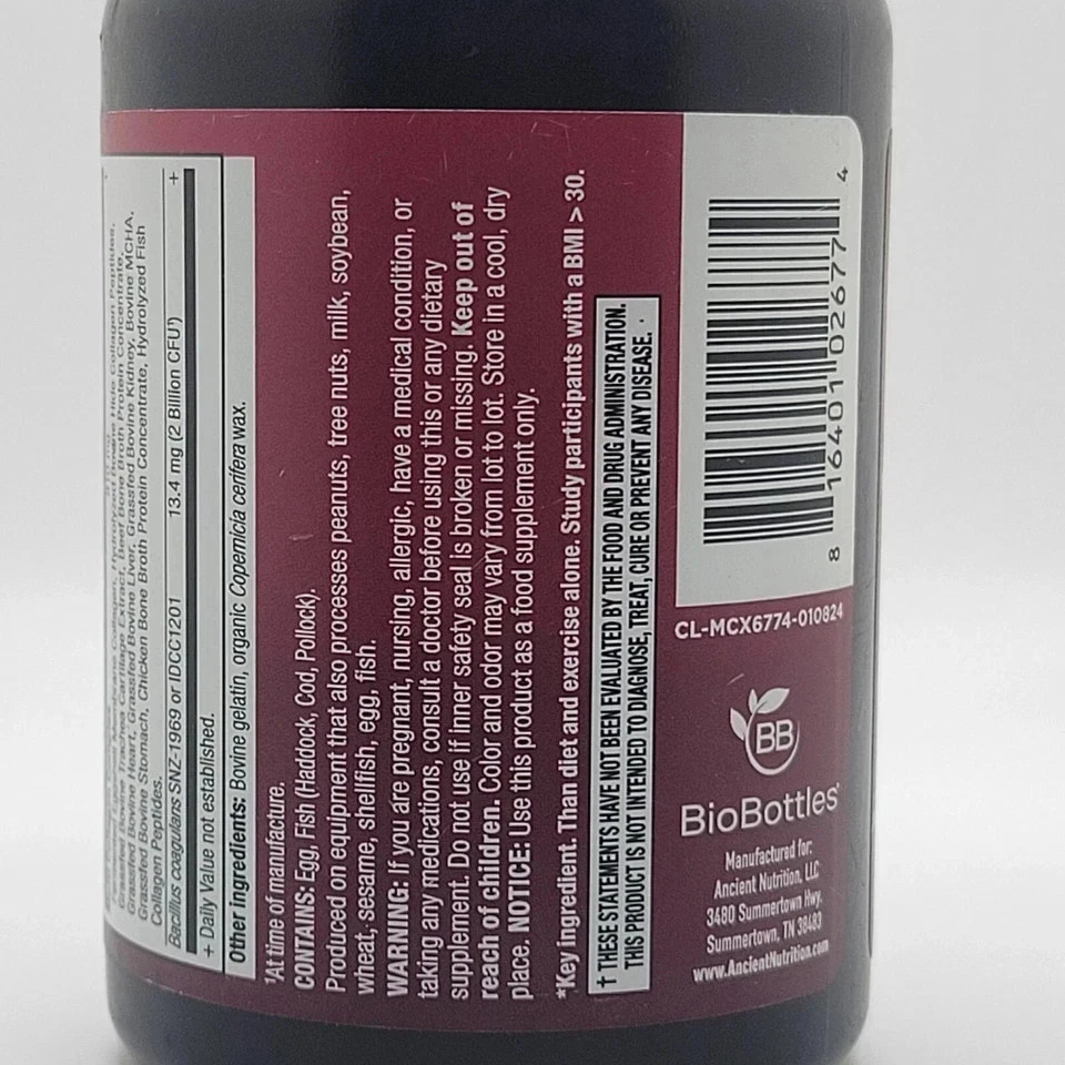 Ancient Nutrition Multi Collagen Advanced LEAN Breaks Down & Burns Fat 90ct/ P-1