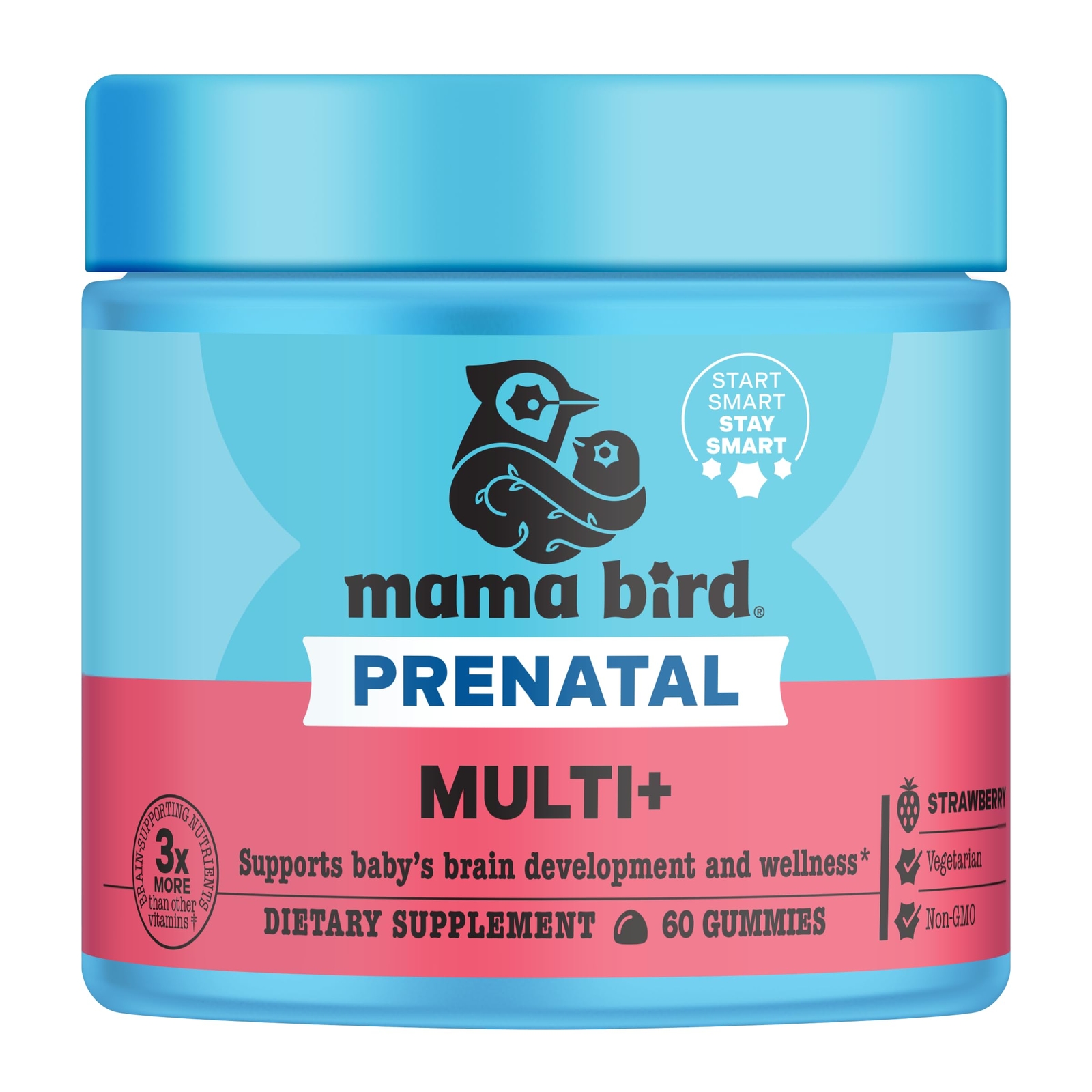 PRENATAL SUPPLEMENT with Methylfolate Strawberry 60ct BEST NEST WELLNESS
