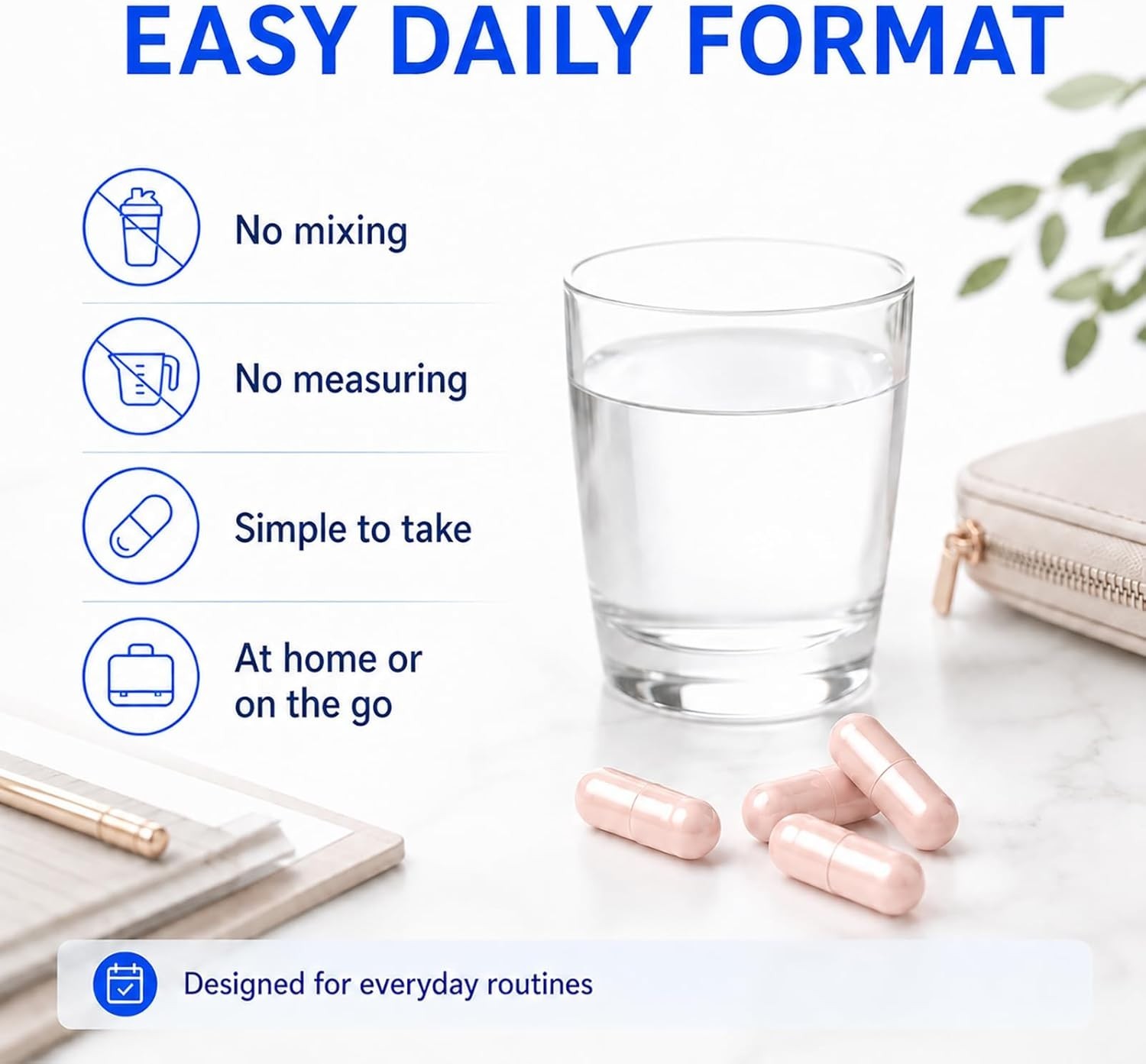 Daily Tribiotic Capsules, Probiotic, Prebiotic & Postbiotic Blend, 60 Count
