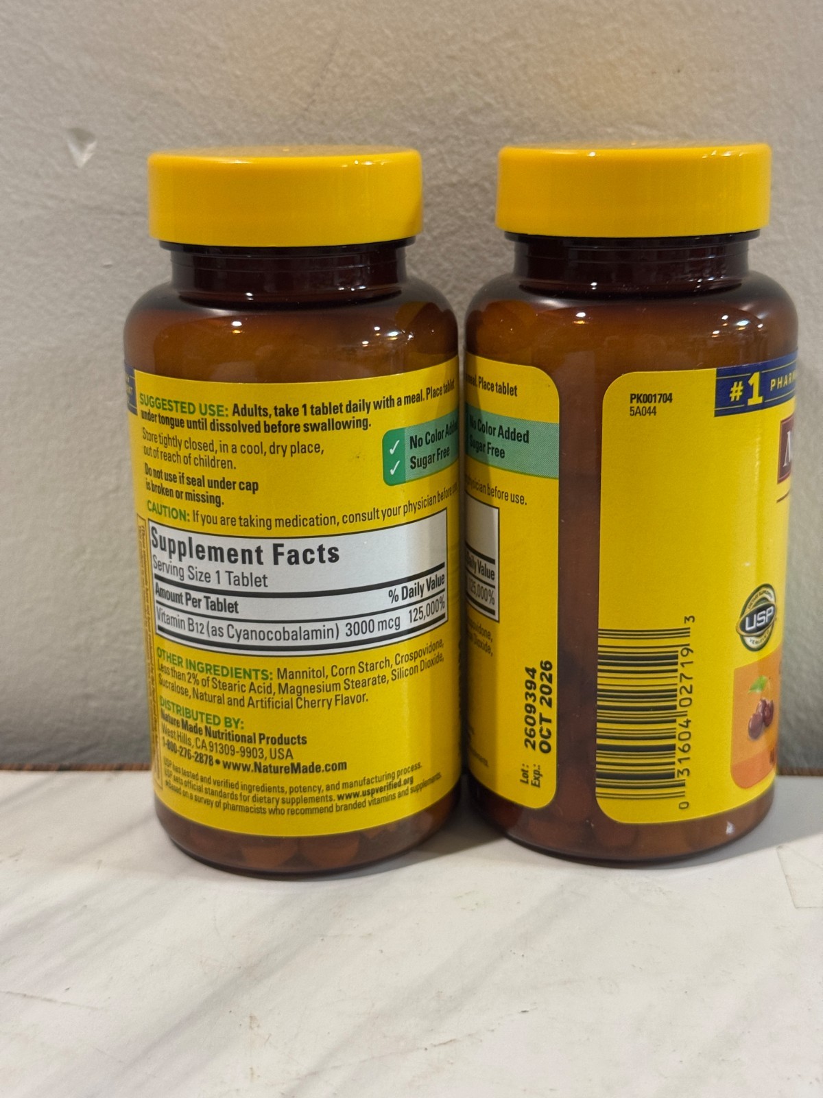 (2 Pack) Nature Made Vitamin B12 3000 mcg Extra Strength 40 Tablets Exp 10/2026