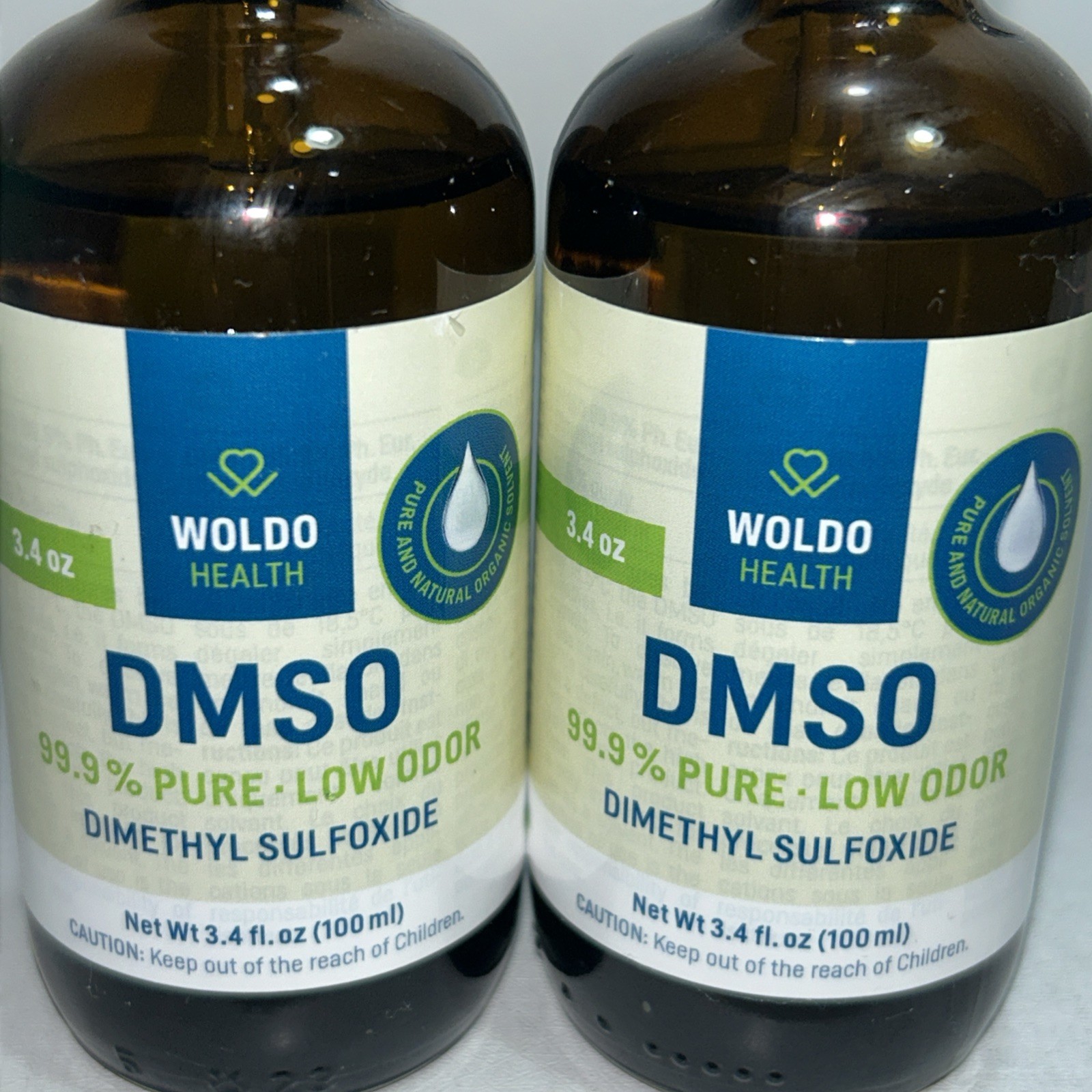2 Sealed DMSO Liquid Supplement 3.4 Fl Oz Each