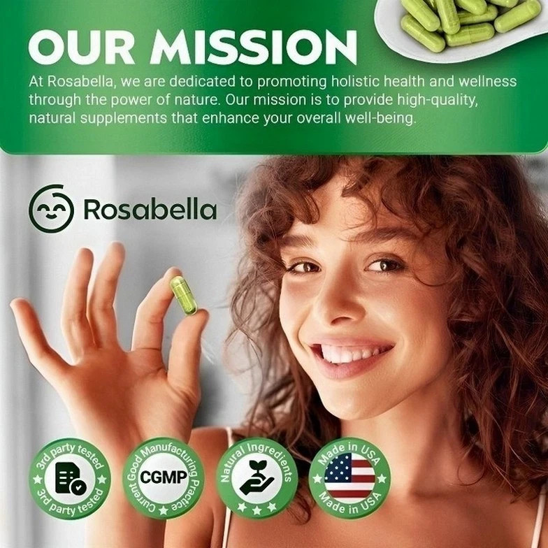 3PACKS RosabeIIa Superfood Capsules-Pure Moringa Powder, Skin&Gut Health Moringa