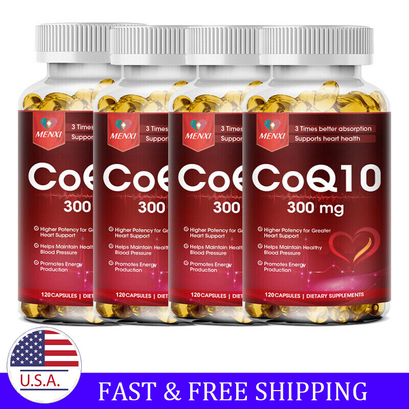 Coenzyme Q-10 300mg Antioxidant, Heart Health Support, Increase Energy & Stamina
