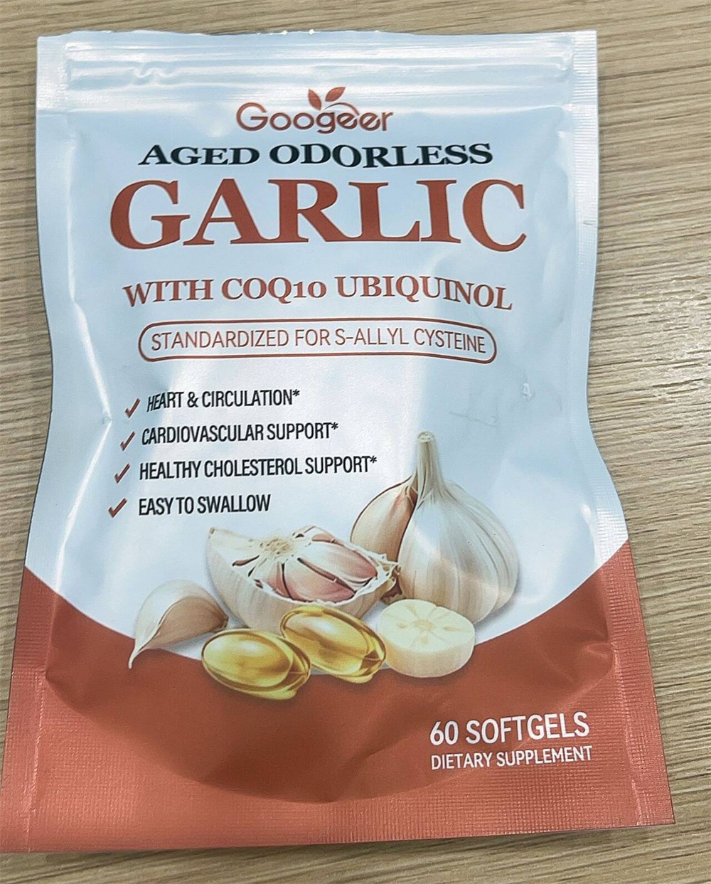 3x Odorless Aged-Resilia Garlic Extract 600mg Softgels (60 Count) with CoQ1* USA
