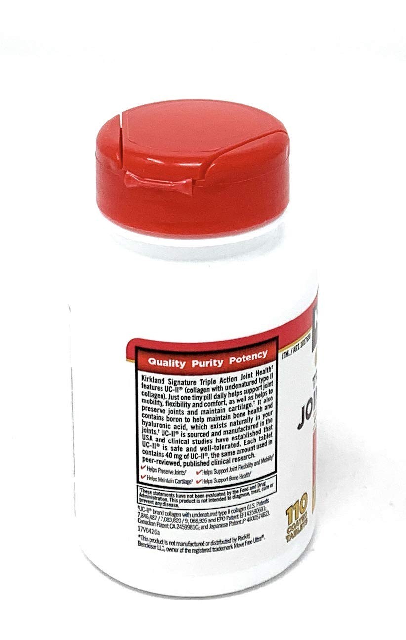 Kirkland Signature Triple Action Joint Health 110 Coated Tablets,Exp:05/2028