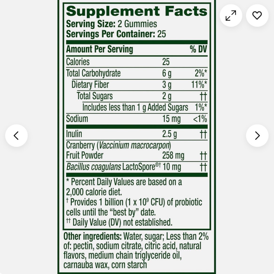 🔥Align Women’s Dualbiotic with Cranberry 50X 1 Count Gummies EXP 01/27🔥