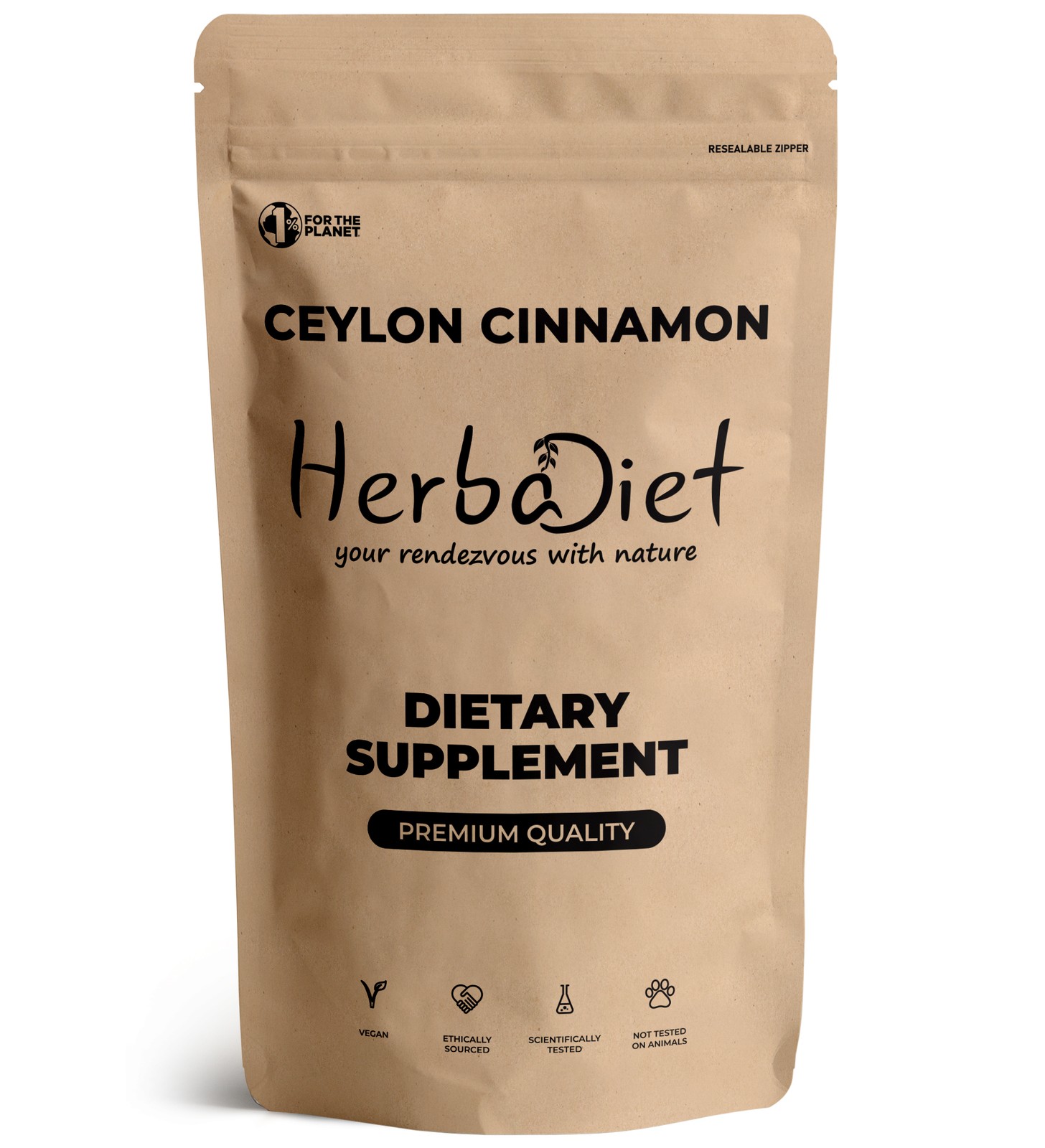 Ceylon Cinnamon Powder 1500mg Healthy Heart Metabolism Support Supplement