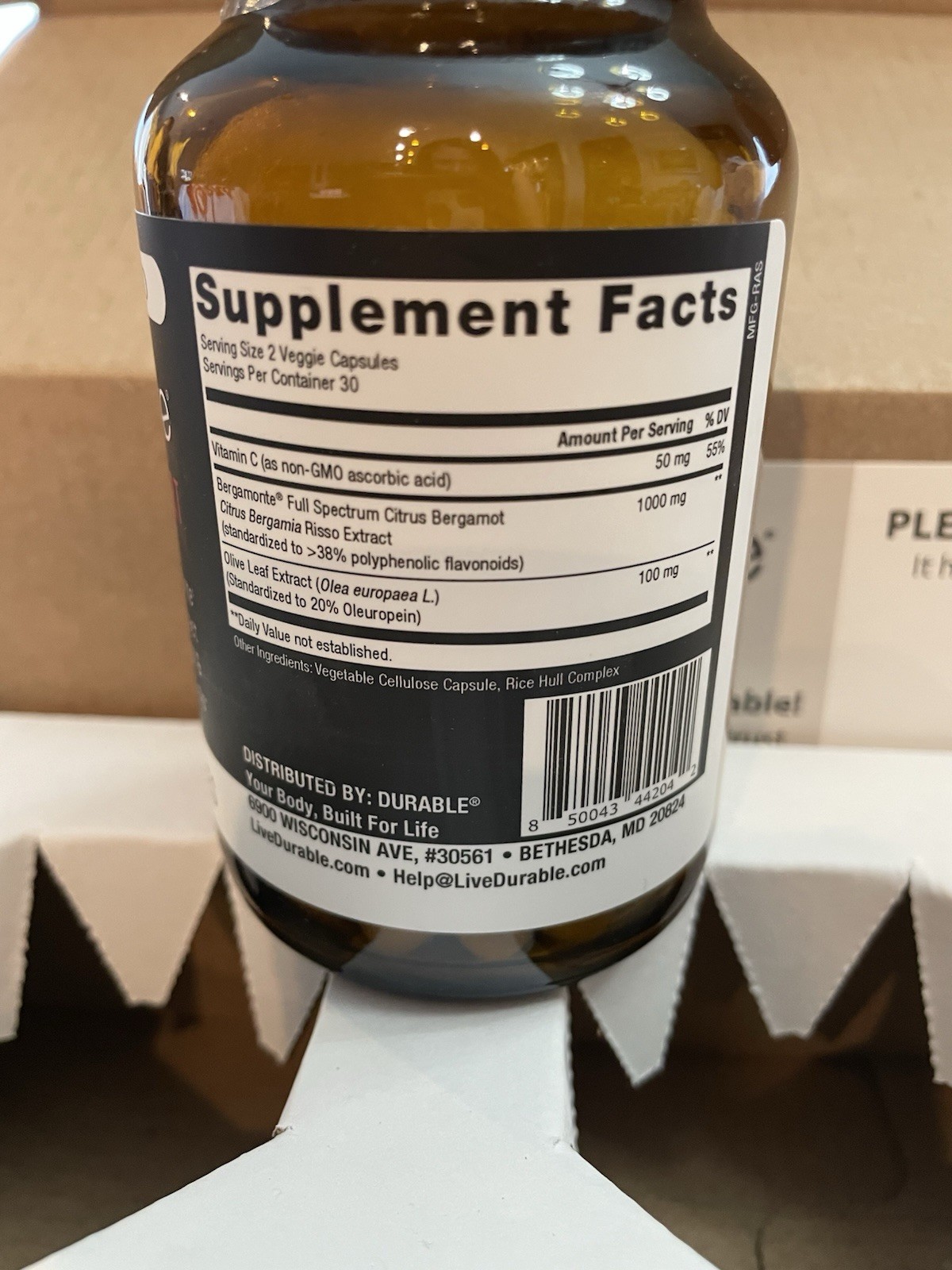 3 bottles Citrus Bergamot 1000mg Supplement – 60 Capsules for Heart Health