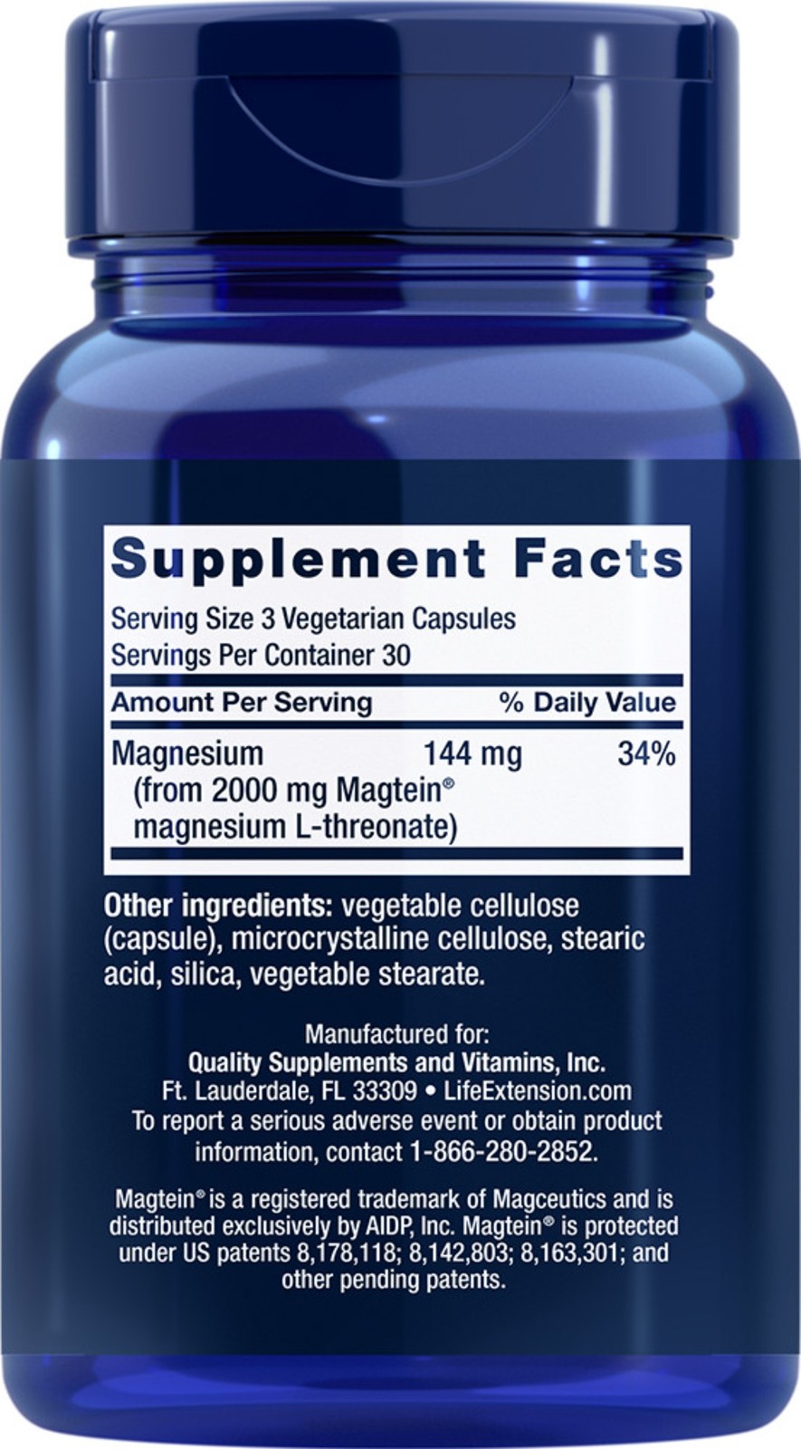 Neuro-Mag Extension L-Threonate 2000 mg Magtein – Life Magnesium 90caps hot new