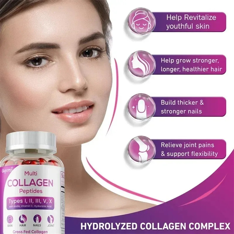 Collagen 240pcs – Hair, Skin, Nails Health, Anti-Aging, Reduce Wrinkles