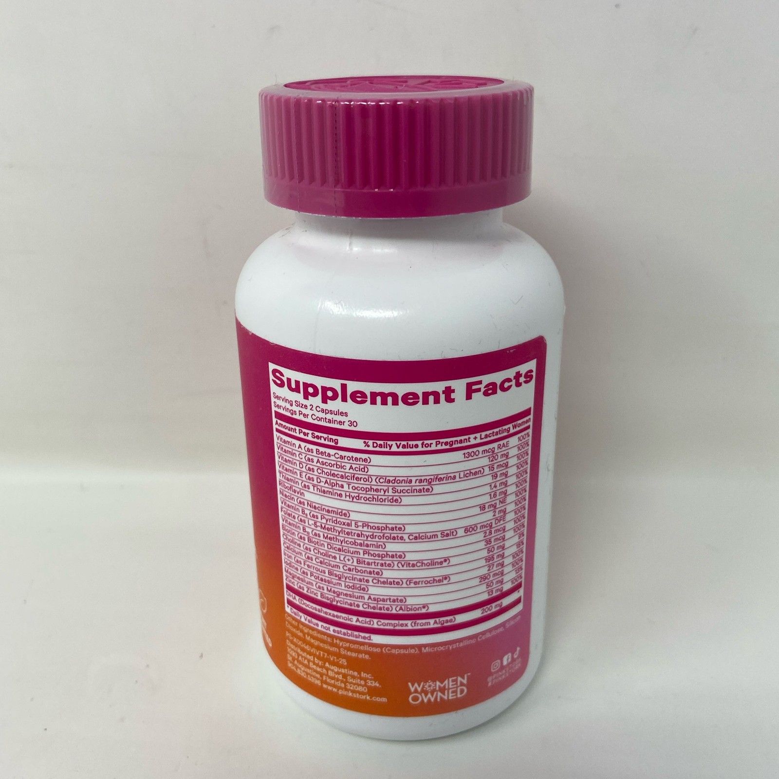 Pink Stork Total Prenatal + DHA, Mint Scented, 60 Capsules