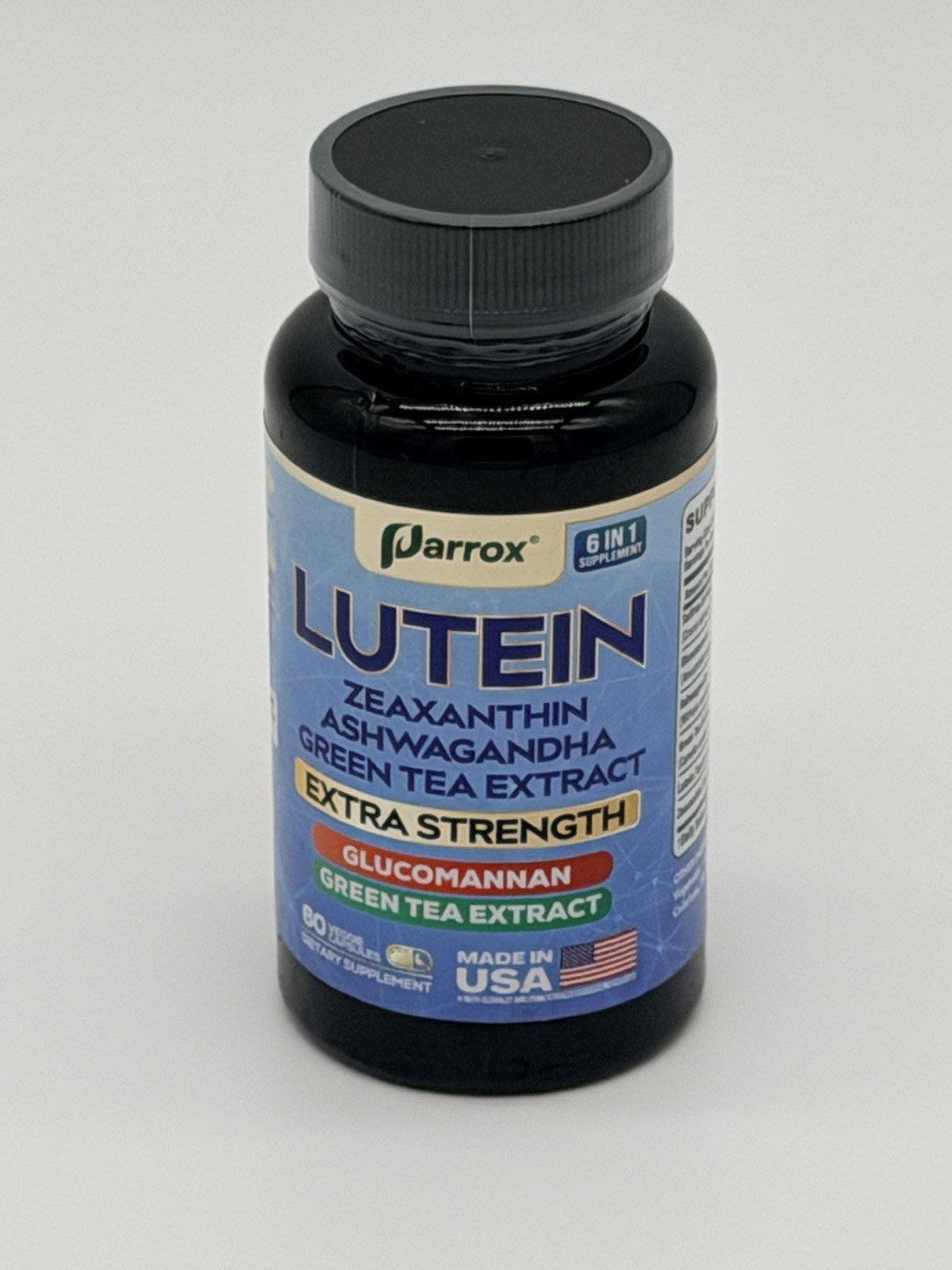 Parrox Lutein 30mg Zeaxanthin & Ashwagandha 60 Capsules Eye Health