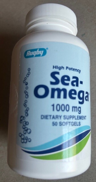 Rugby Sea-Omega, High Potentcy, 1000 mg 50 Softgels, Exp 01/2026